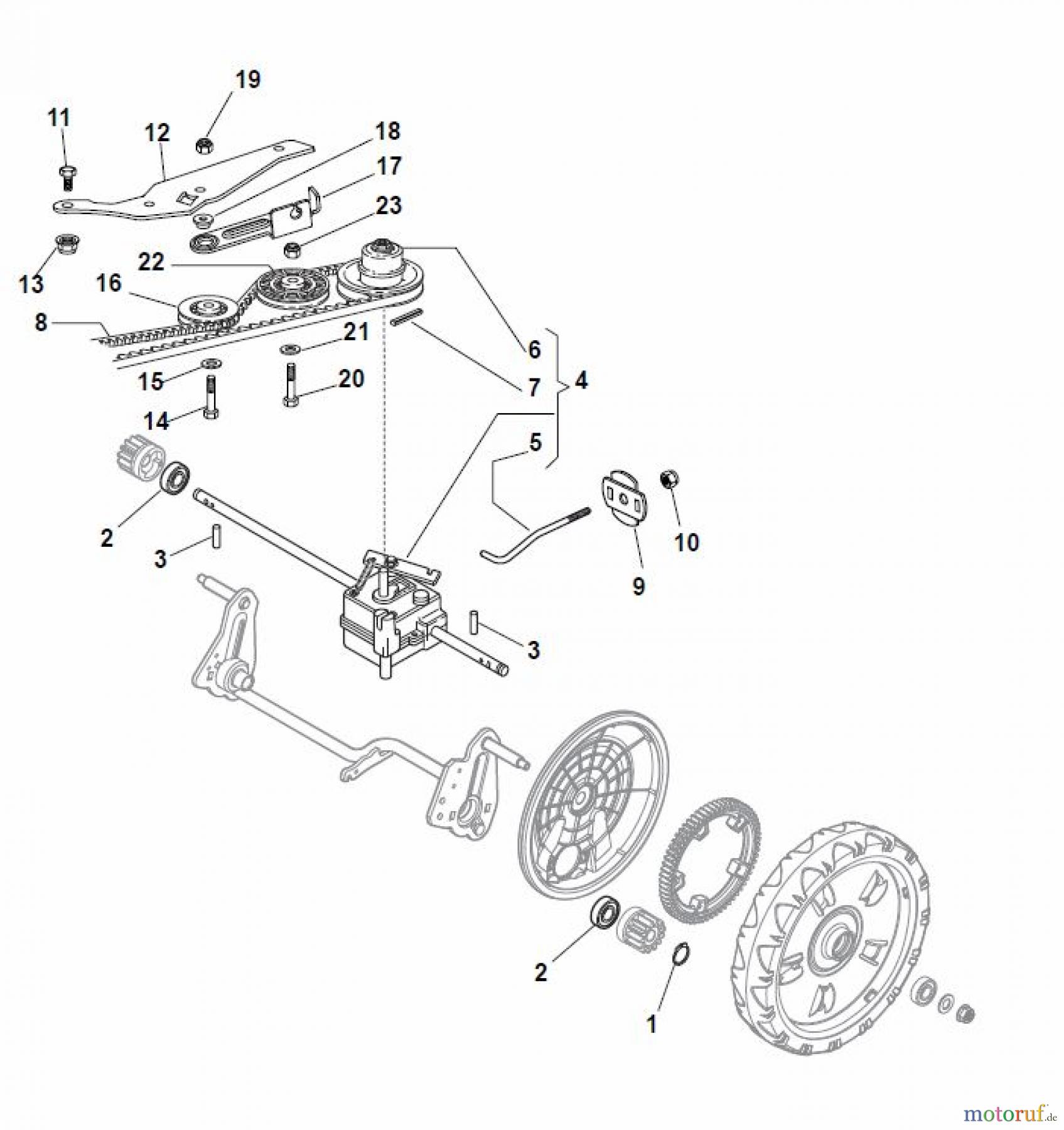 Global Garden Products GGP Rasenmäher Baujahr 2017 Benzin Mit Antrieb 2017 NT 534 TR 4S - TRQ 4S Transm ission