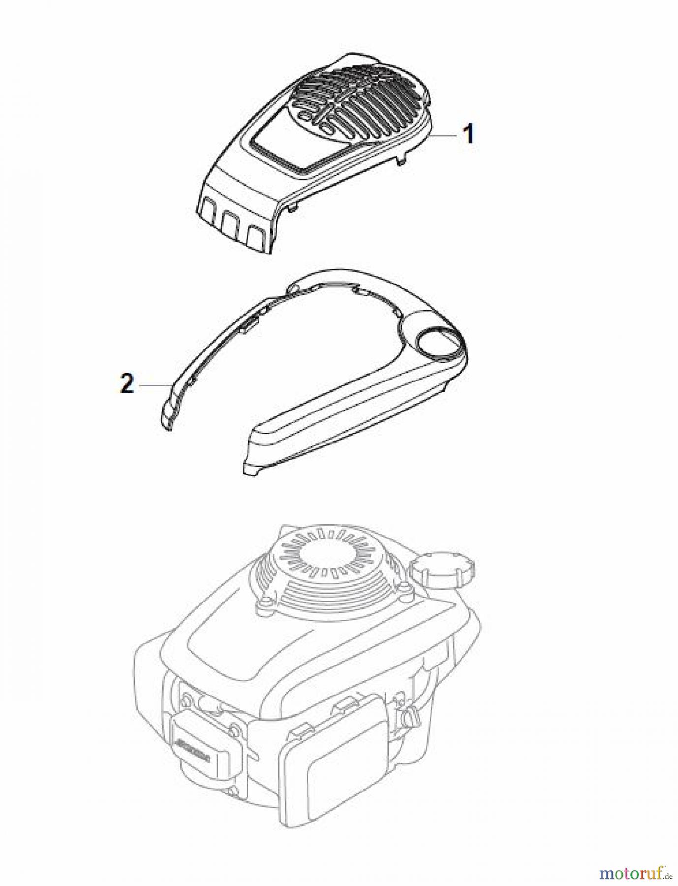  Global Garden Products GGP Rasenmäher Baujahr 2017 Benzin Mit Antrieb 2017 NT 534 TR 4S - TRQ 4S Honda Engine Cover