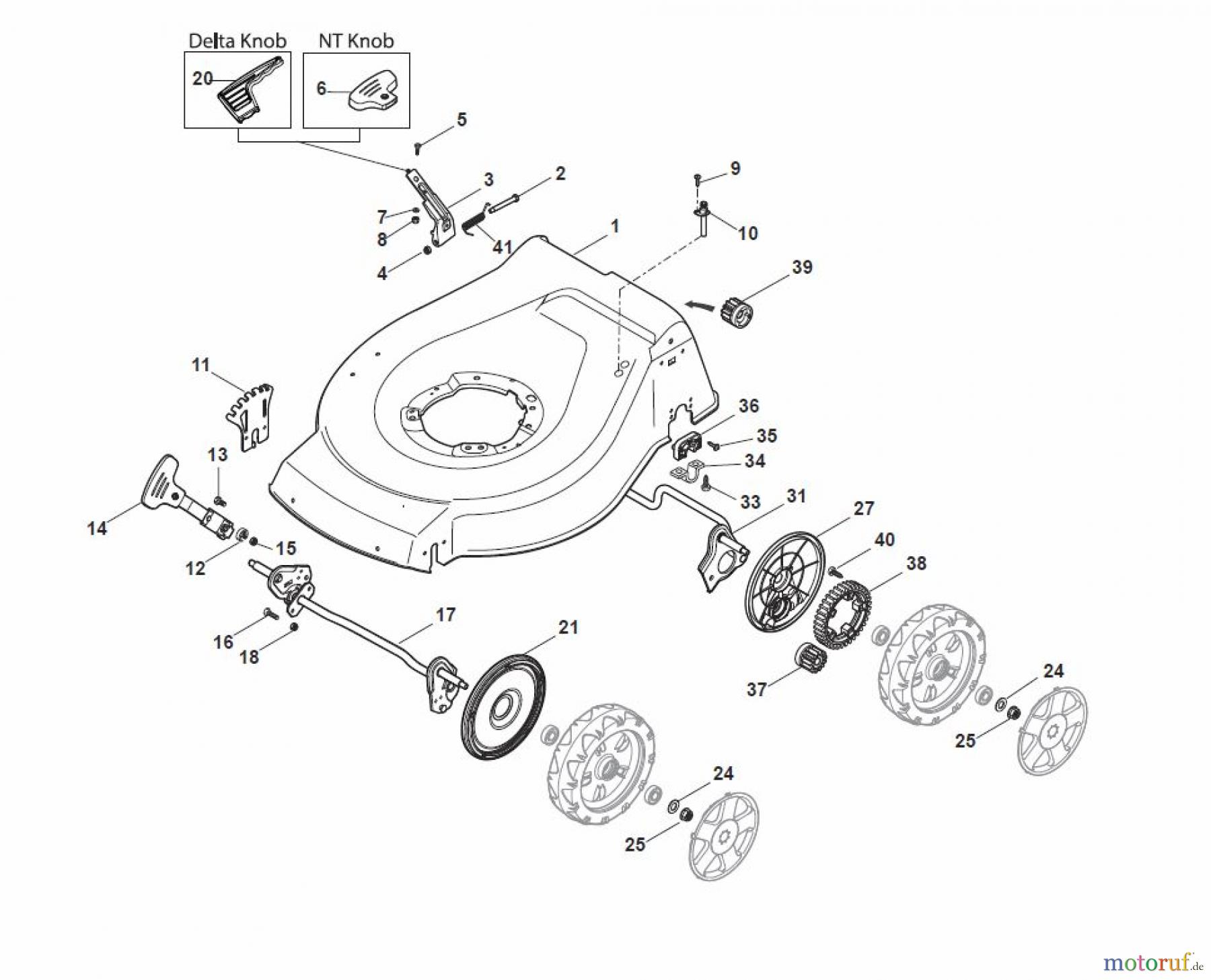  Global Garden Products GGP Rasenmäher Baujahr 2017 Benzin Mit Antrieb 2017 NT 534 TR/E 4S - TRQ/E 4S Deck And Height Adjusting
