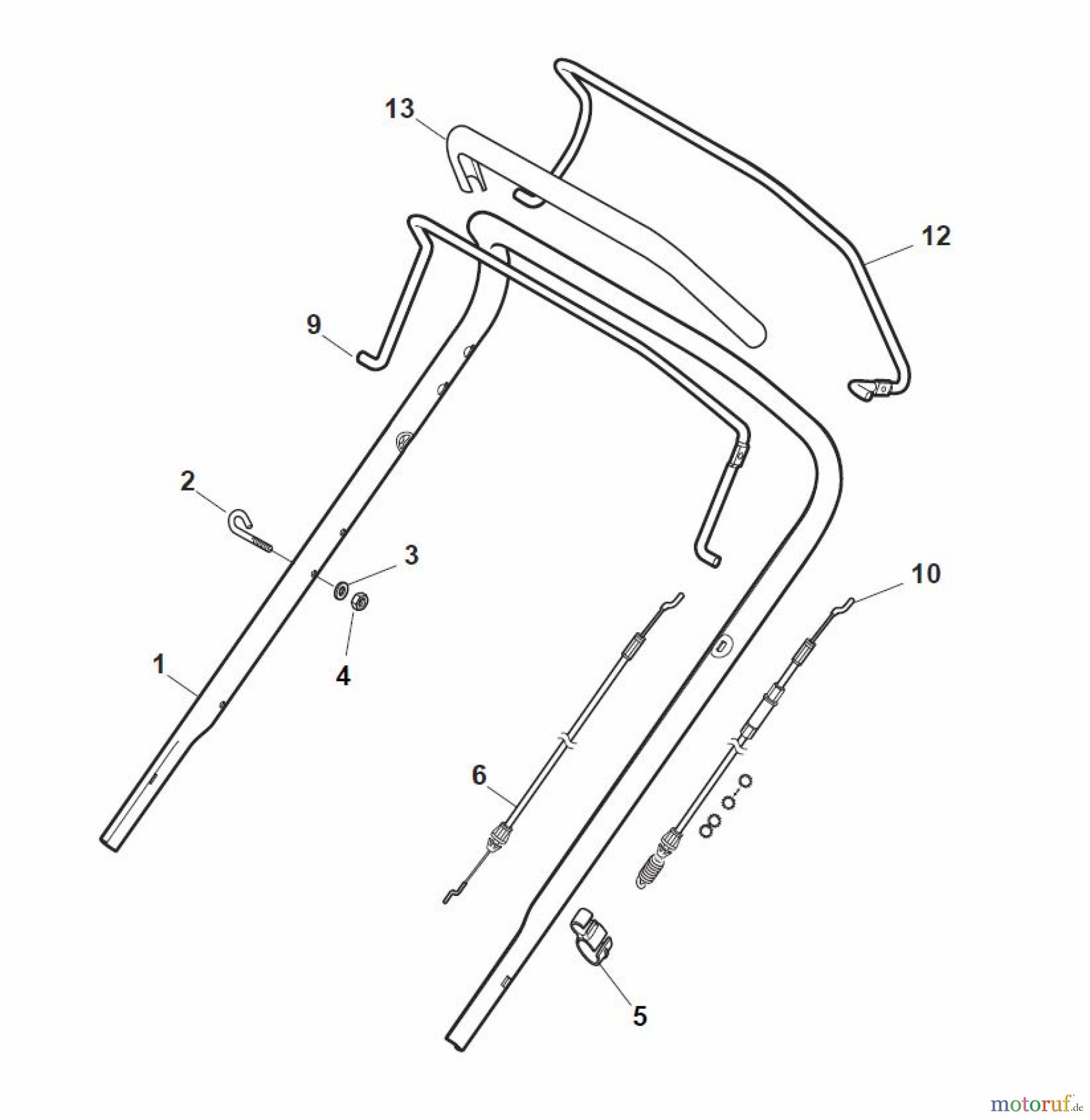 Global Garden Products GGP Rasenmäher Baujahr 2017 Benzin Mit Antrieb 2017 NT 534 TR/E 4S - TRQ/E 4S Handle, Upper Part - ECO