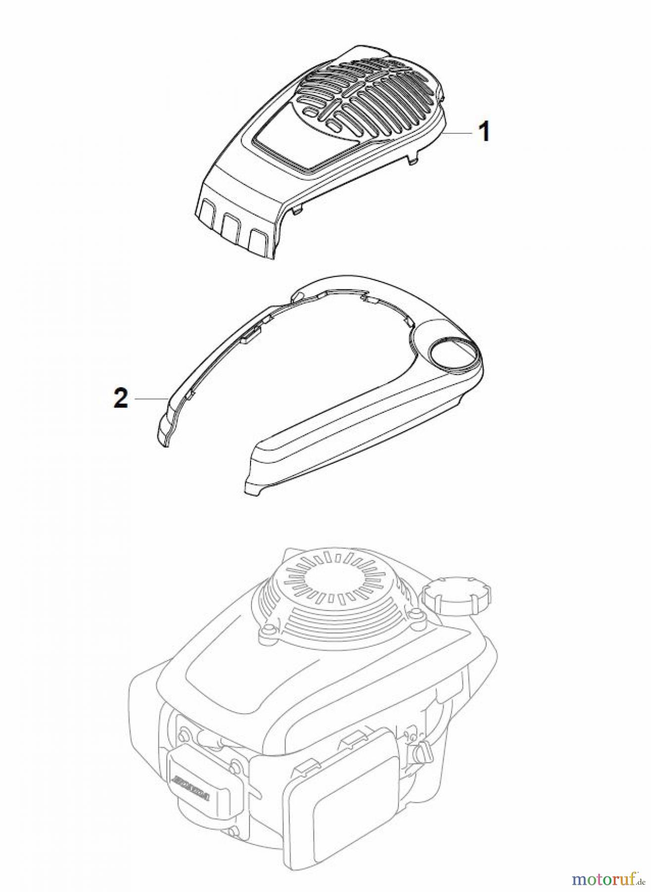 Global Garden Products GGP Rasenmäher Baujahr 2017 Benzin Mit Antrieb 2017 NT 534 TR/E 4S - TRQ/E 4S Honda Engine Cover
