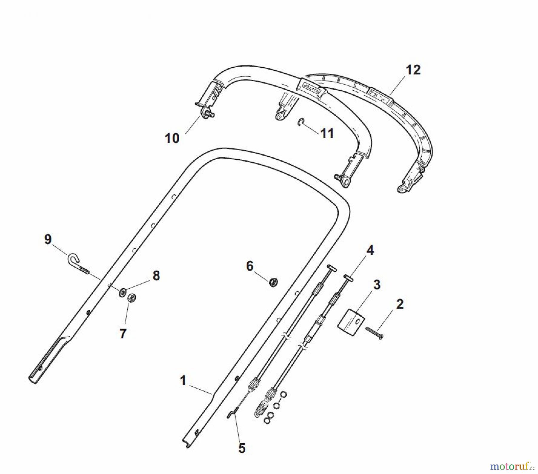 Global Garden Products GGP Rasenmäher Baujahr 2017 Benzin Mit Antrieb 2017 NT 534 W TR 4S - W TRQ 4S Handle, Upper Part