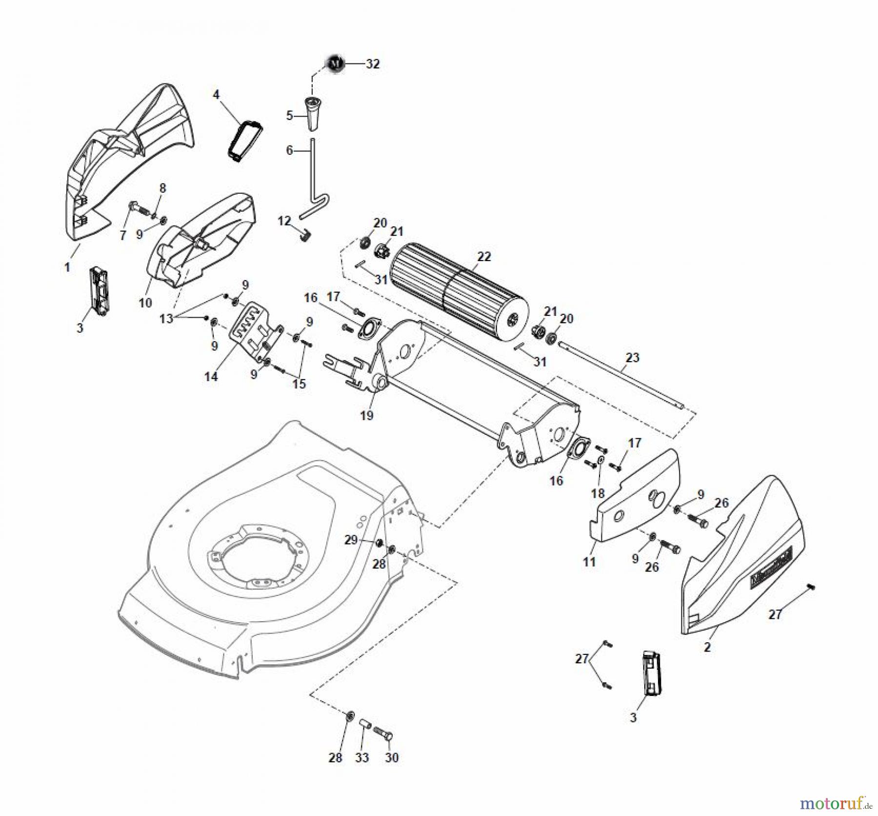 Global Garden Products GGP Rasenmäher Baujahr 2017 Benzin Mit Antrieb 2017 NTL 434 TR-R (Roller) Ass.Y Roller