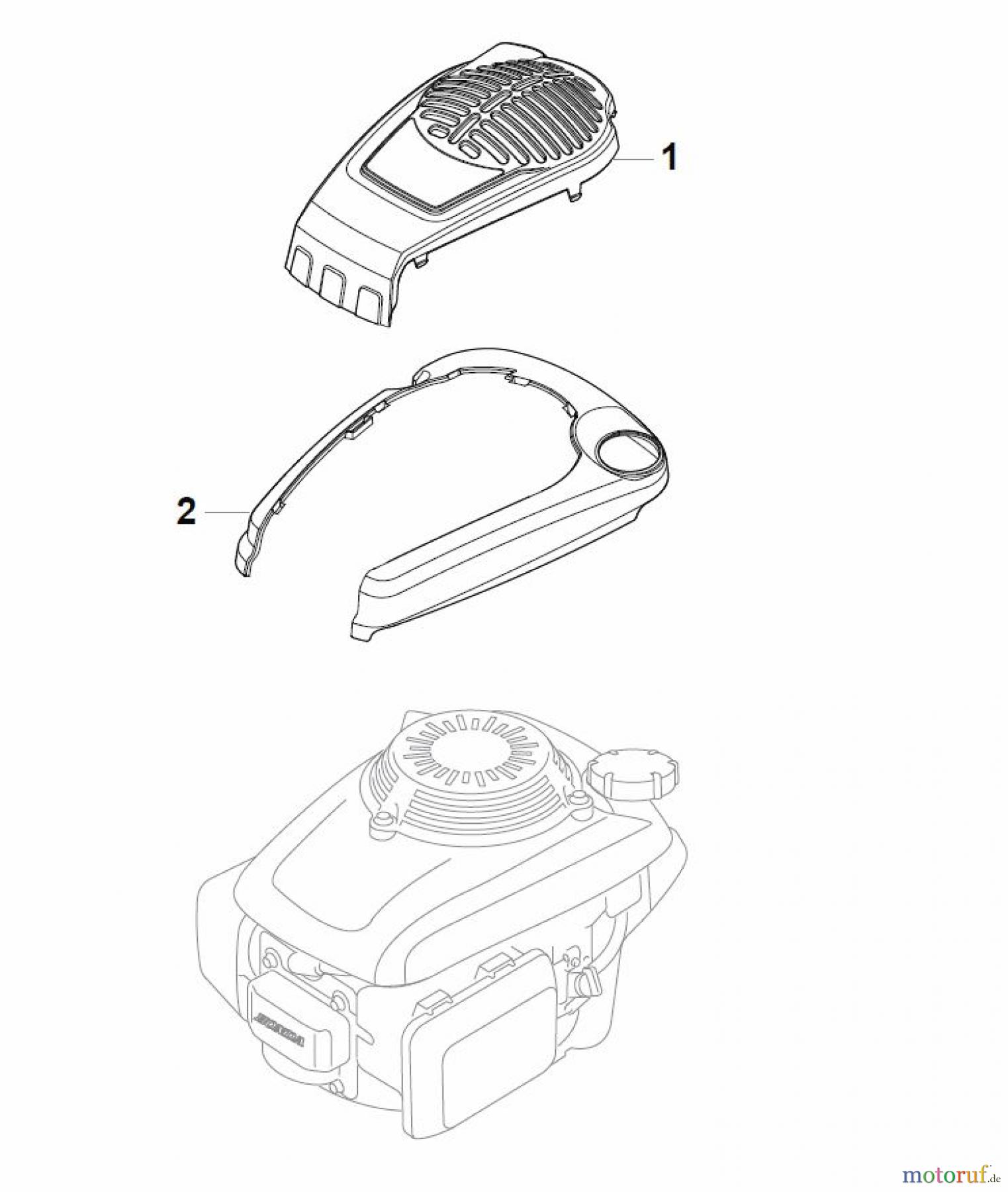 Global Garden Products GGP Rasenmäher Baujahr 2017 Benzin Mit Antrieb 2017 NTL 484 W TR 4S - W TRQ 4S Honda Engine Cover