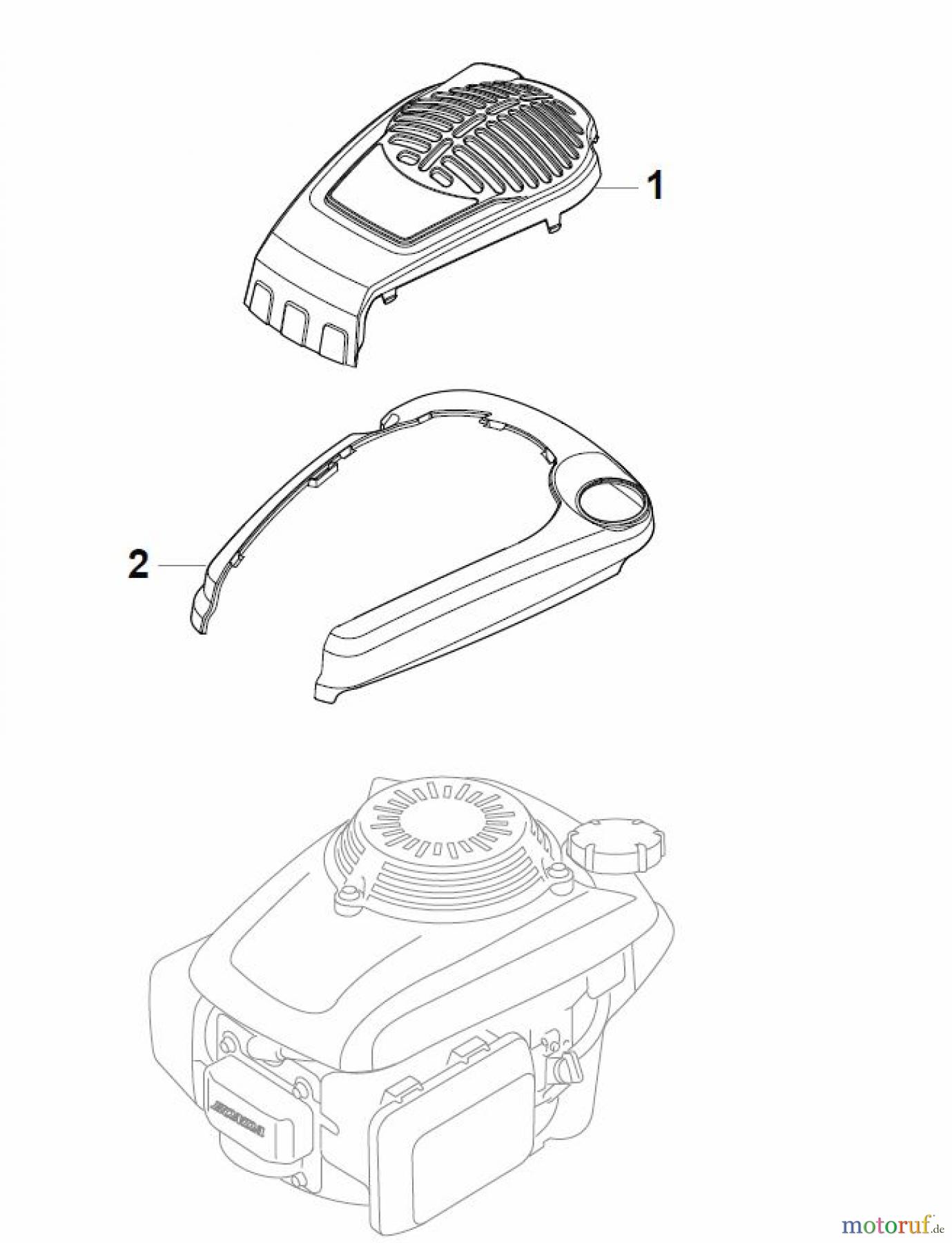 Global Garden Products GGP Rasenmäher Baujahr 2017 Benzin Mit Antrieb 2017 NTL 534 TR/E 4S - TRQ/E 4S Honda Engine Cover