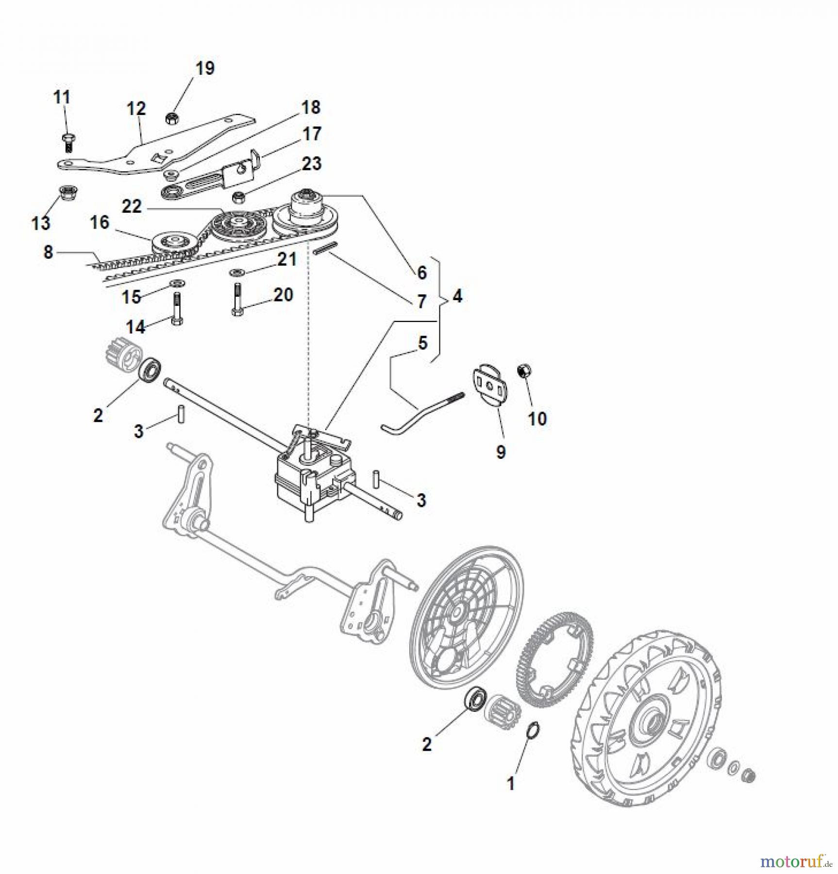 Global Garden Products GGP Rasenmäher Baujahr 2017 Benzin Mit Antrieb 2017 NTL 534 W TR 4S - W TRQ 4S Transmission