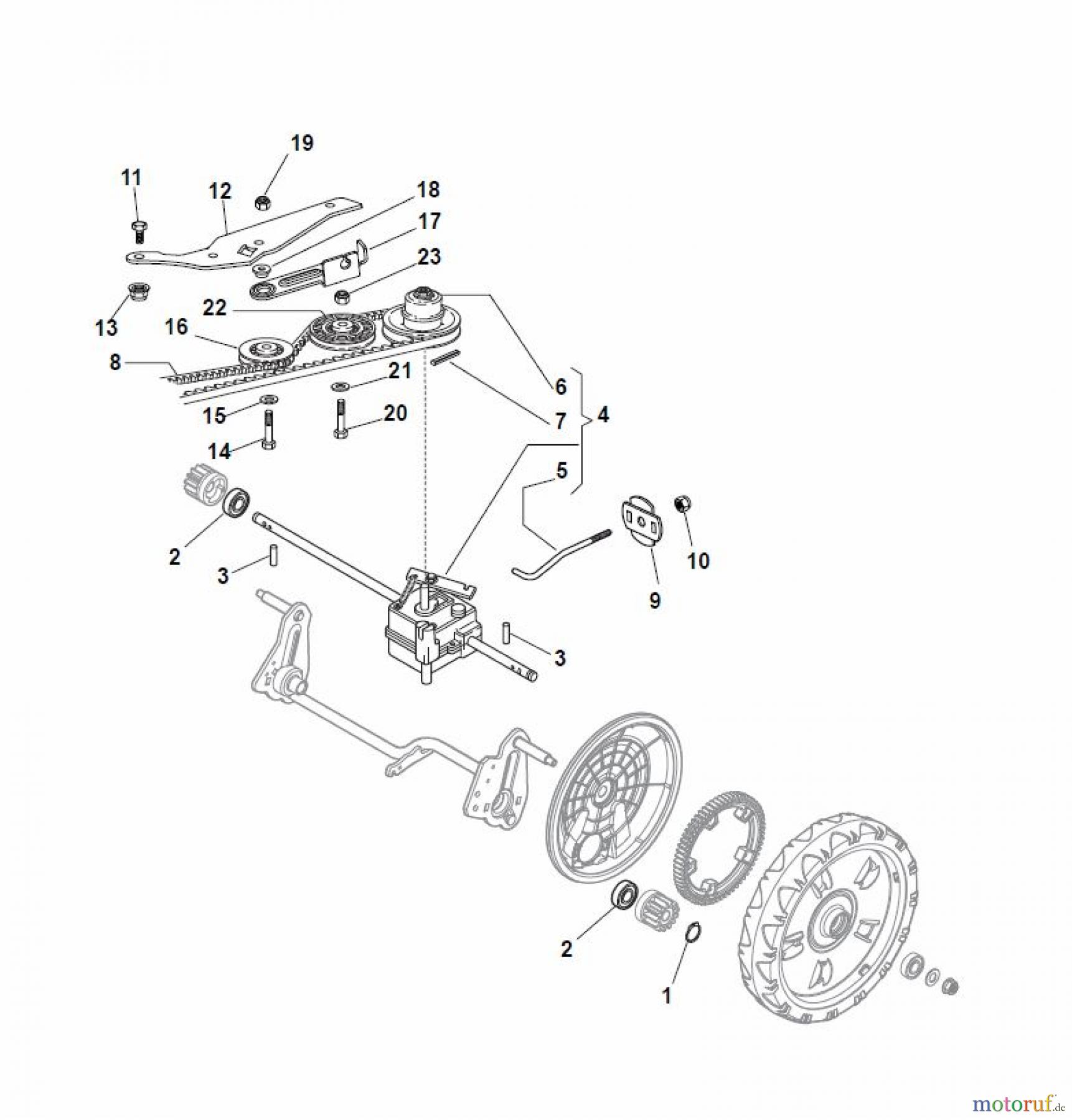 Global Garden Products GGP Rasenmäher Baujahr 2017 Benzin Mit Antrieb 2017 NTL 534 W TR/E 4S - W TRQ/E 4S Transmission