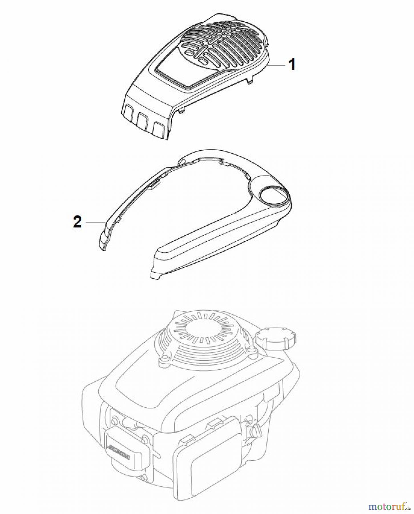Global Garden Products GGP Rasenmäher Baujahr 2017 Benzin Mit Antrieb 2017 PAN 504 TR 4S Honda Engine Cover
