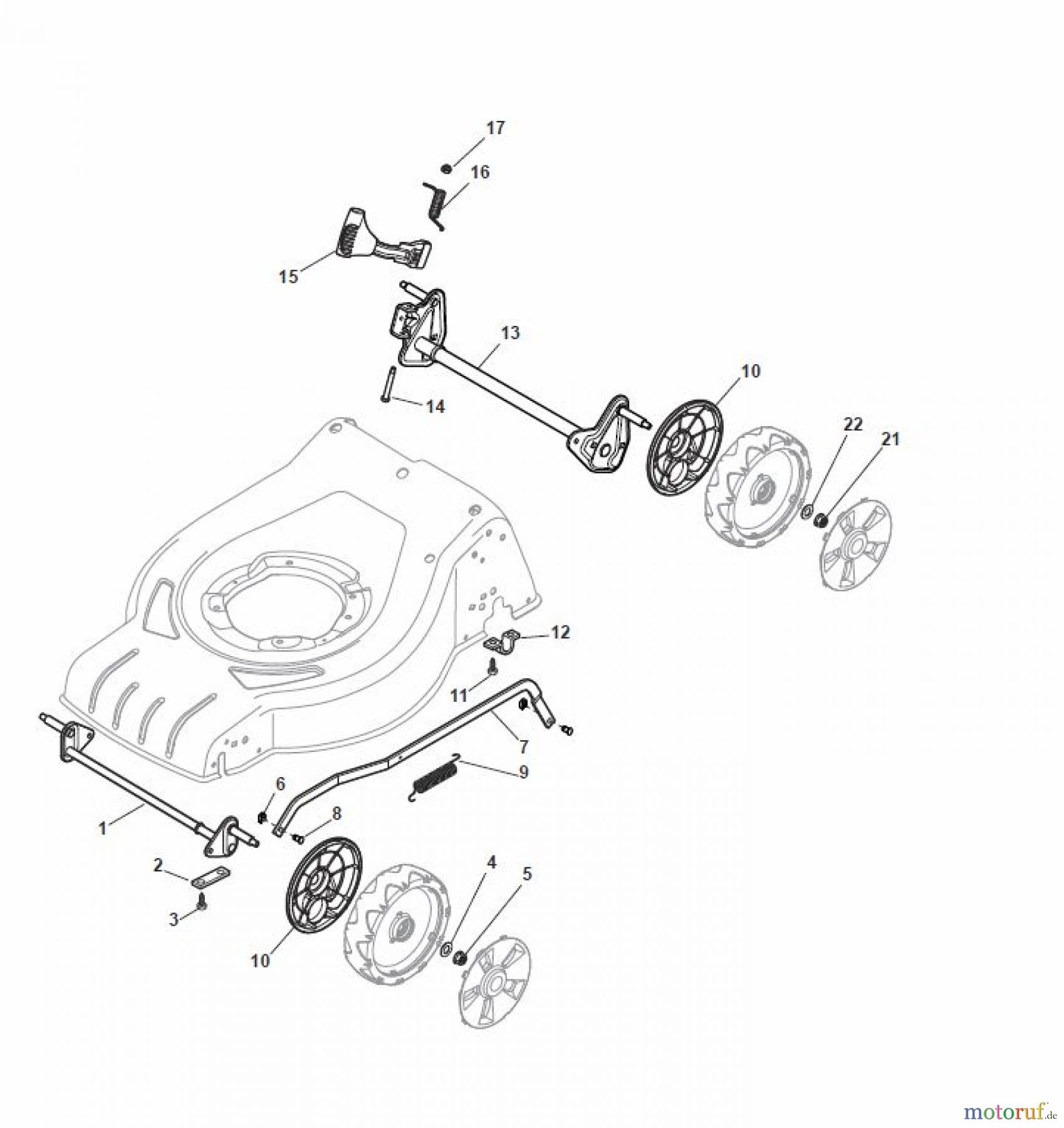 Global Garden Products GGP Rasenmäher Baujahr 2017 Benzin Ohne Antrieb 2017 CRC-CSC 534 - CRC-CSC 534 Q Height Adjusting