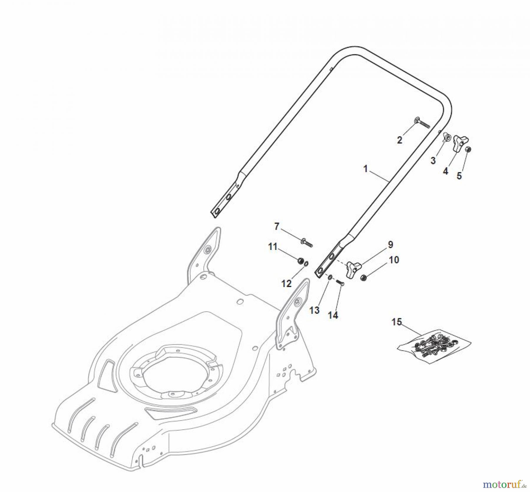 Global Garden Products GGP Rasenmäher Baujahr 2017 Benzin Ohne Antrieb 2017 CRC-CSC 534 - CRC-CSC 534 Q Handle, Lower Part