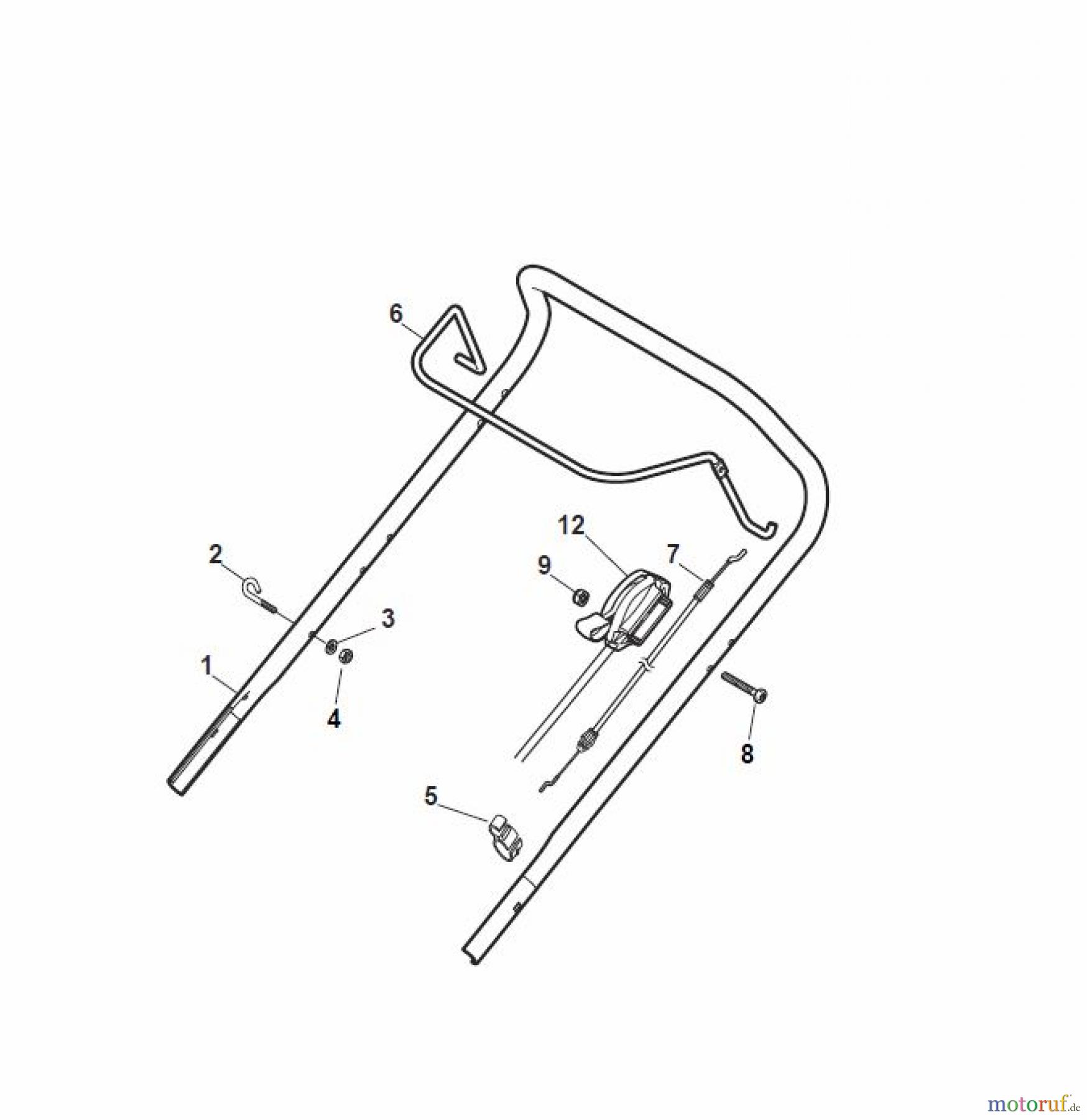Global Garden Products GGP Rasenmäher Baujahr 2017 Benzin Ohne Antrieb 2017 CRC-CSC 534 - CRC-CSC 534 Q Handle, Upper Part