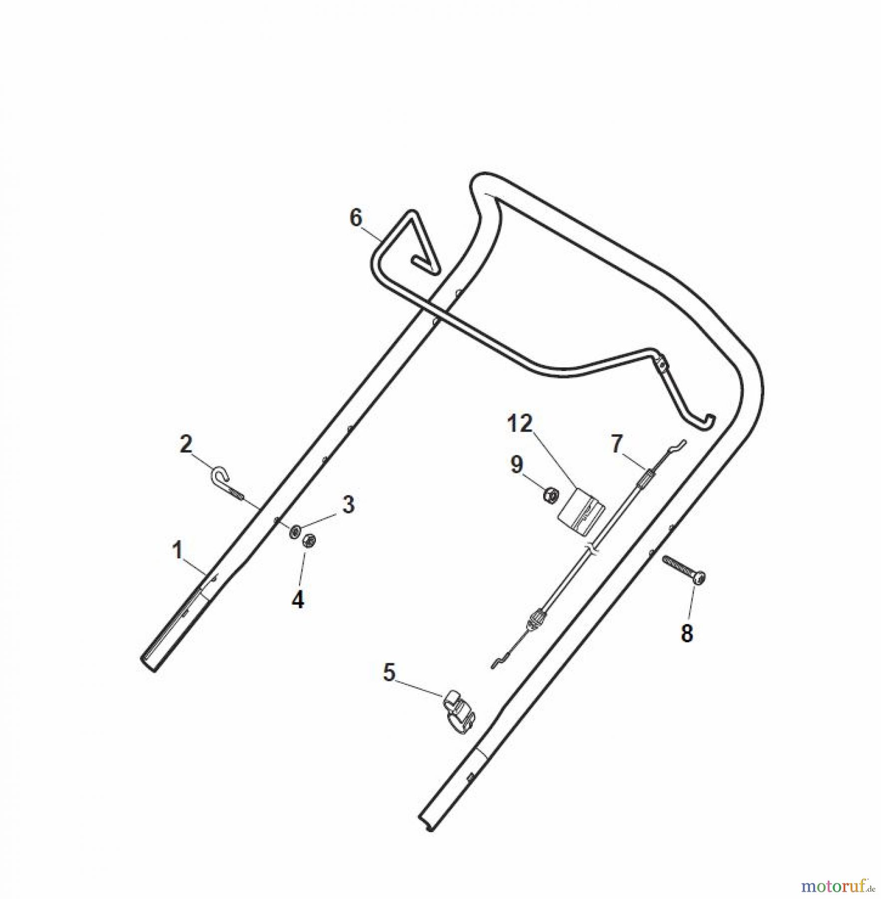  Global Garden Products GGP Rasenmäher Baujahr 2017 Benzin Ohne Antrieb 2017 CRC-CSC 534 - CRC-CSC 534 Q Handle, Upper Part