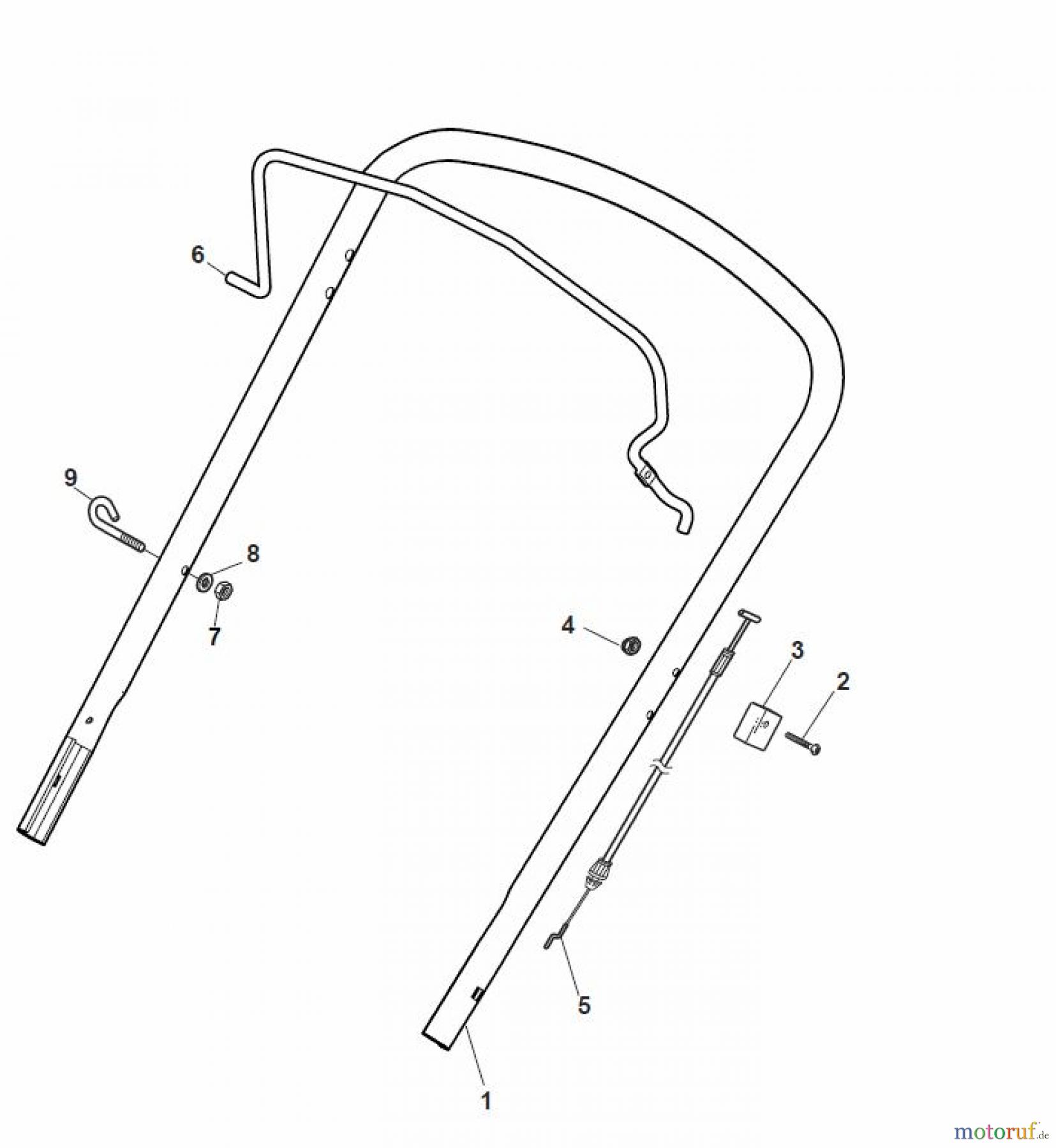 Global Garden Products GGP Rasenmäher Baujahr 2017 Benzin Ohne Antrieb 2017 CRC-CSC 534 - CRC-CSC 534 Q Handle, Upper Part