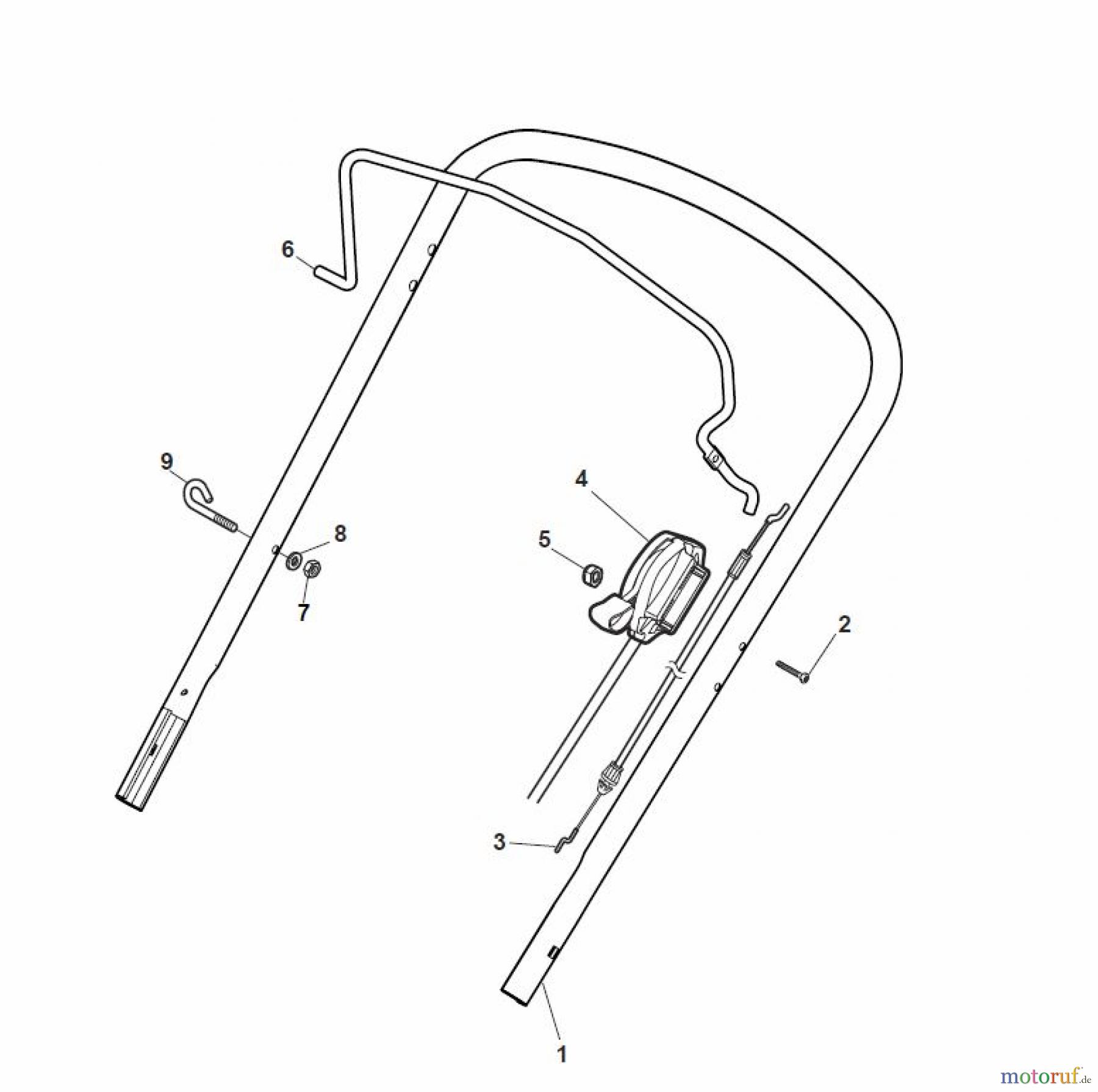  Global Garden Products GGP Rasenmäher Baujahr 2017 Benzin Ohne Antrieb 2017 CRC-CSC 534 - CRC-CSC 534 Q Handle, Upper Part