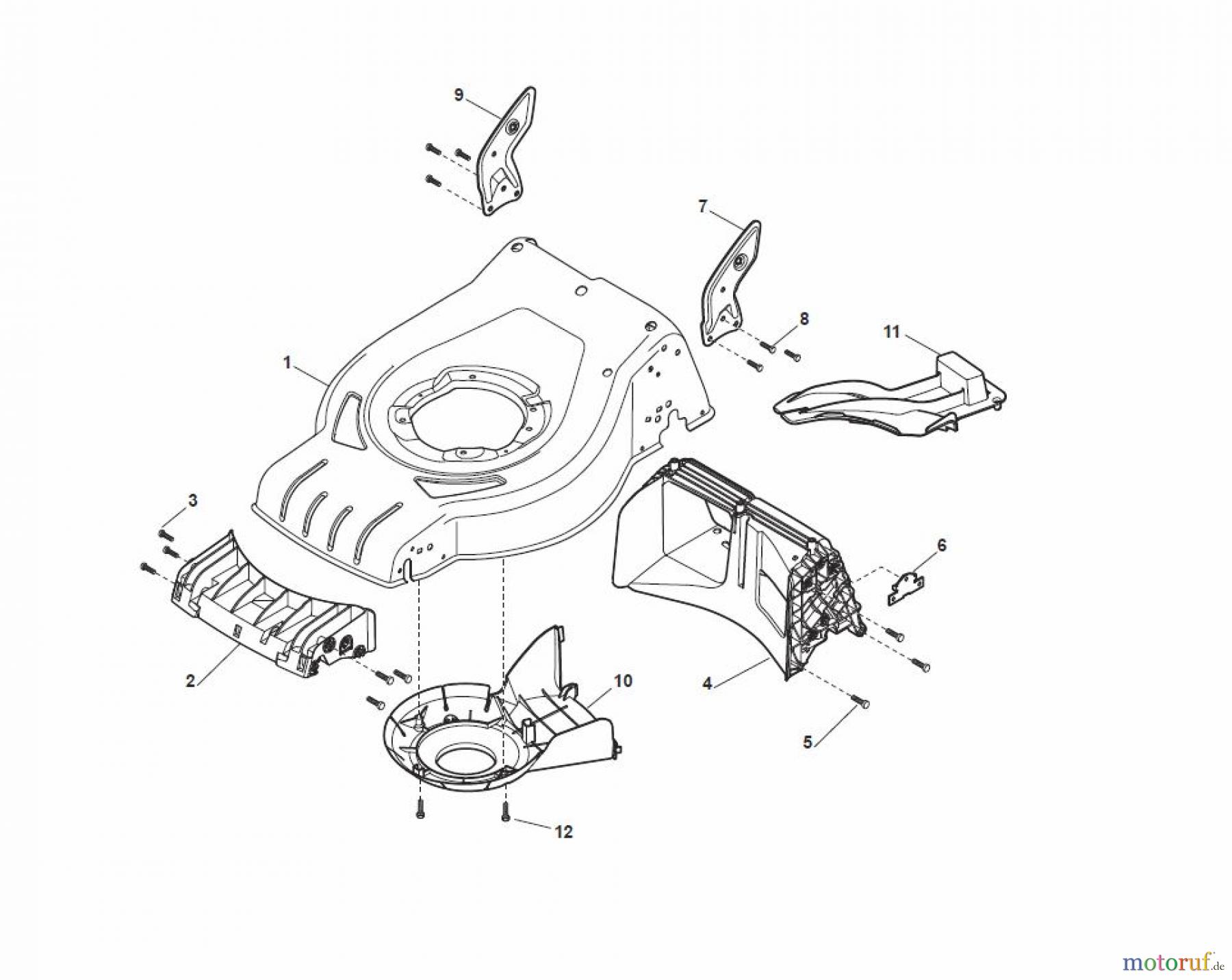 Global Garden Products GGP Rasenmäher Baujahr 2017 Benzin Ohne Antrieb 2017 CRC-CSC 534 W - CRC-CSC 534 WQ Deck - CR