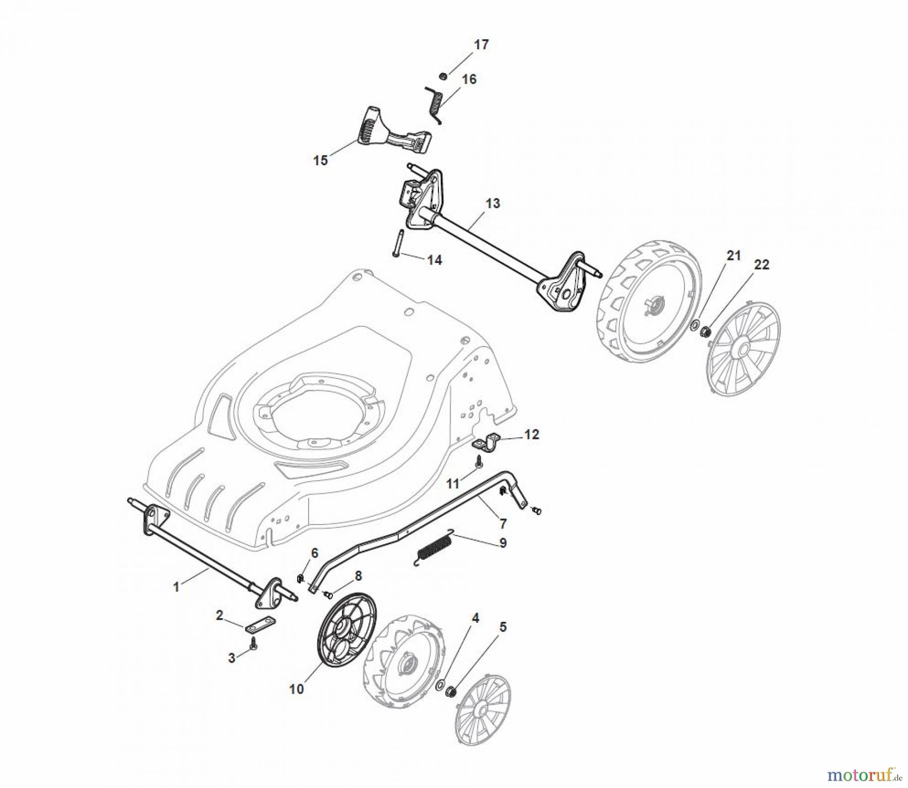 Global Garden Products GGP Rasenmäher Baujahr 2017 Benzin Ohne Antrieb 2017 CRC-CSC 534 W - CRC-CSC 534 WQ Height Adjusting