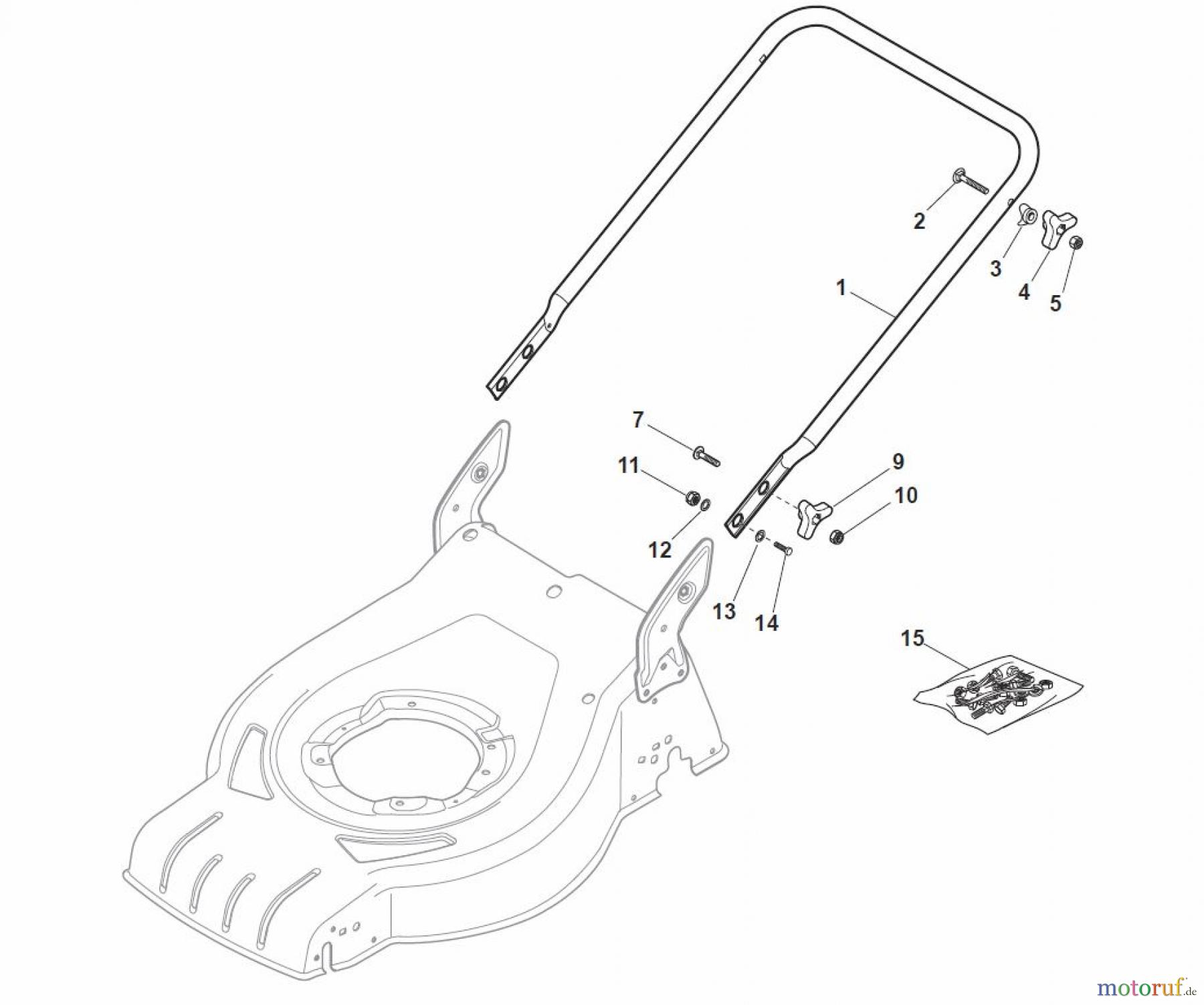 Global Garden Products GGP Rasenmäher Baujahr 2017 Benzin Ohne Antrieb 2017 CRC-CSC 534 W - CRC-CSC 534 WQ Handle, Lower Part