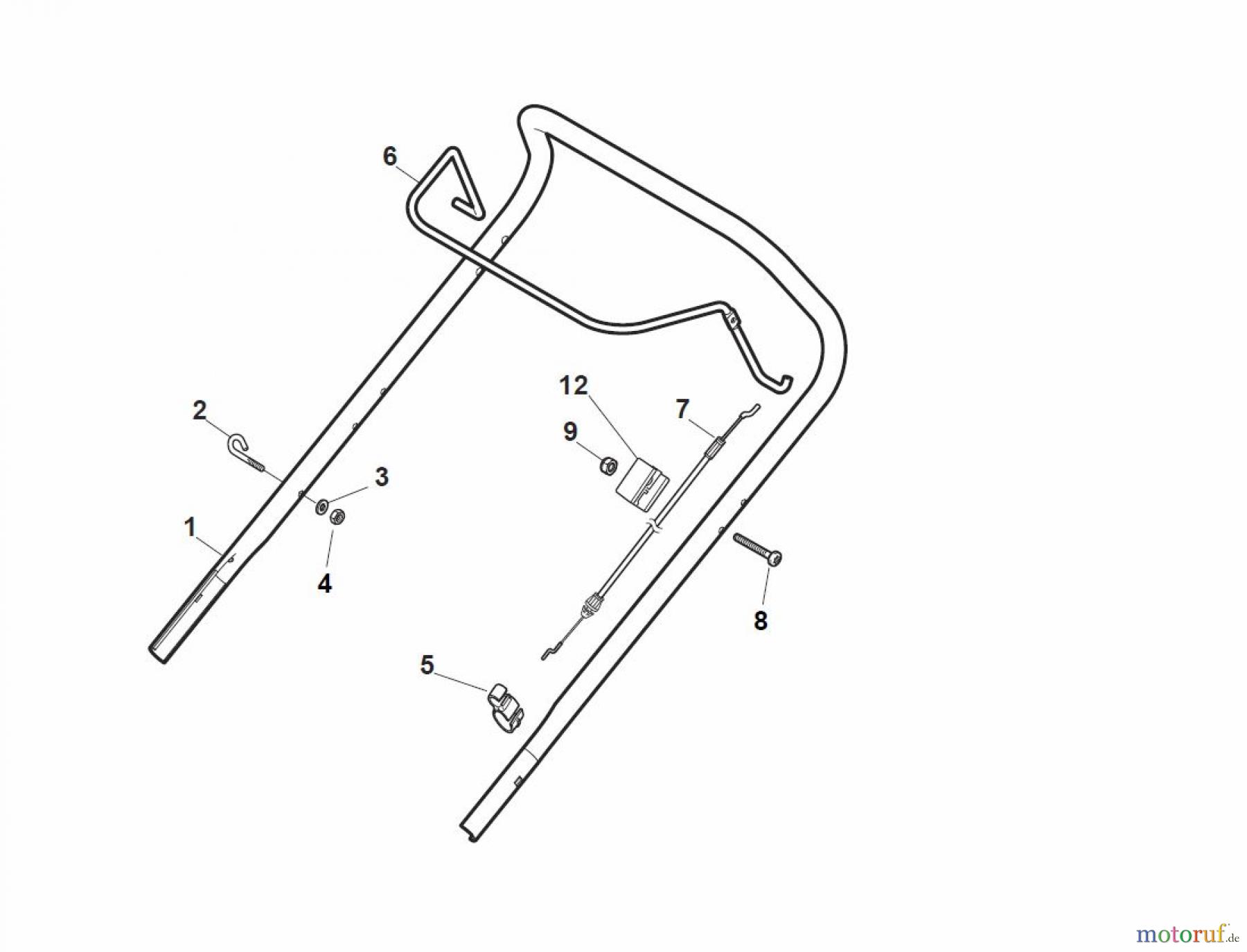 Global Garden Products GGP Rasenmäher Baujahr 2017 Benzin Ohne Antrieb 2017 CRC-CSC 534 W - CRC-CSC 534 WQ Handle, Upper Part