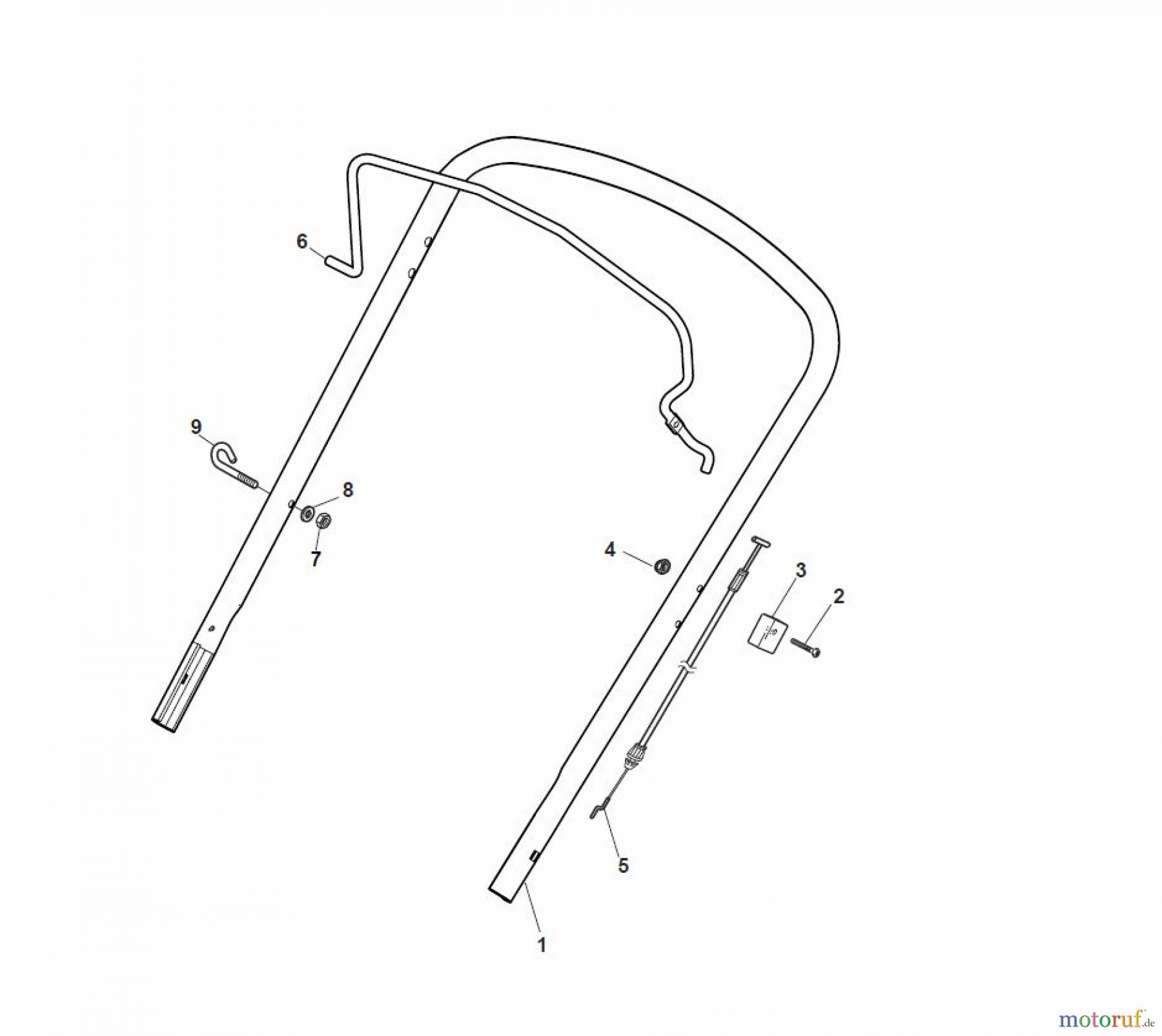 Global Garden Products GGP Rasenmäher Baujahr 2017 Benzin Ohne Antrieb 2017 CRC-CSC 534 W - CRC-CSC 534 WQ Handle, Upper Part