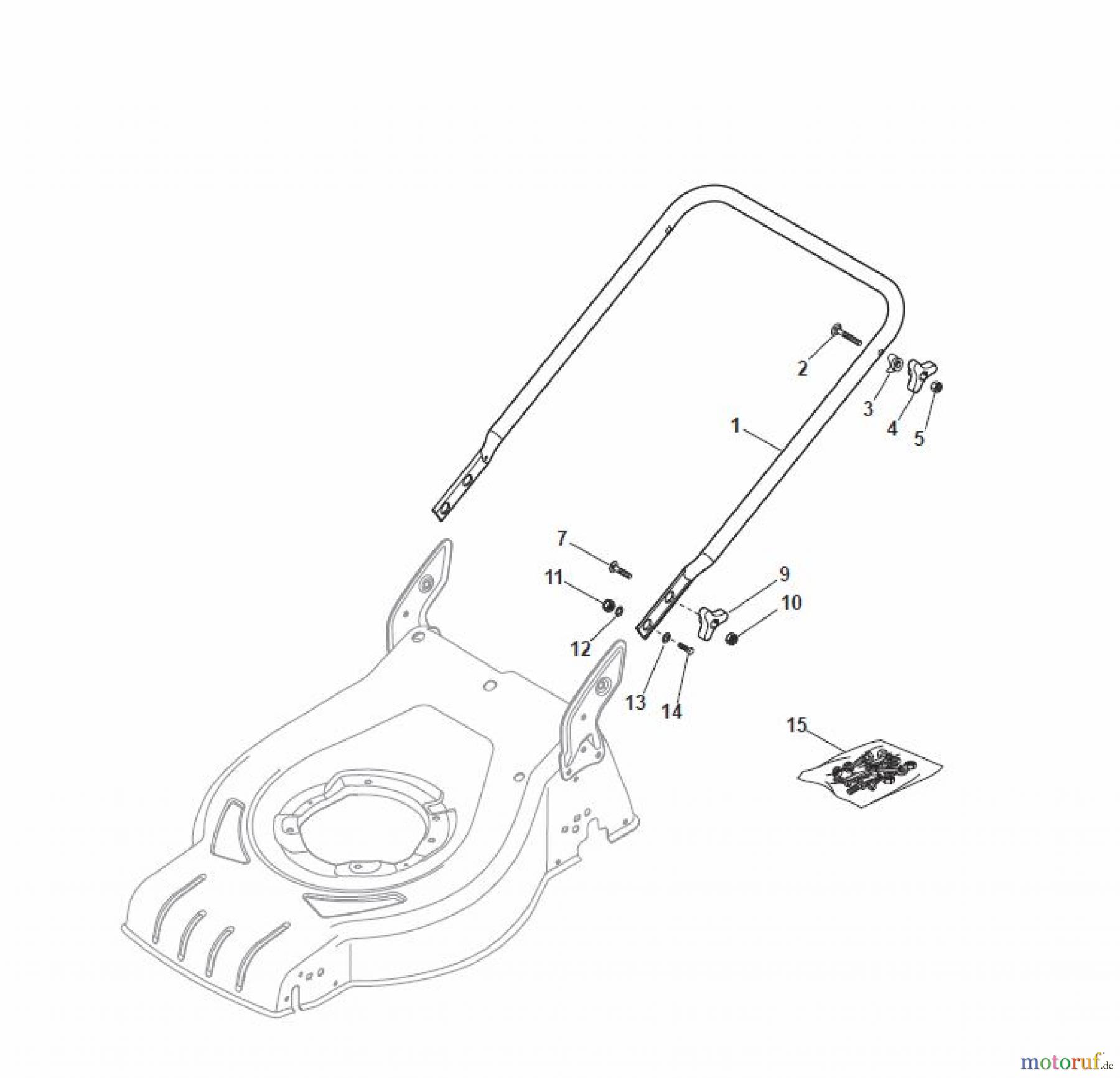 Global Garden Products GGP Rasenmäher Baujahr 2017 Benzin Ohne Antrieb 2017 CR-CS 434 Handle, Lower Part