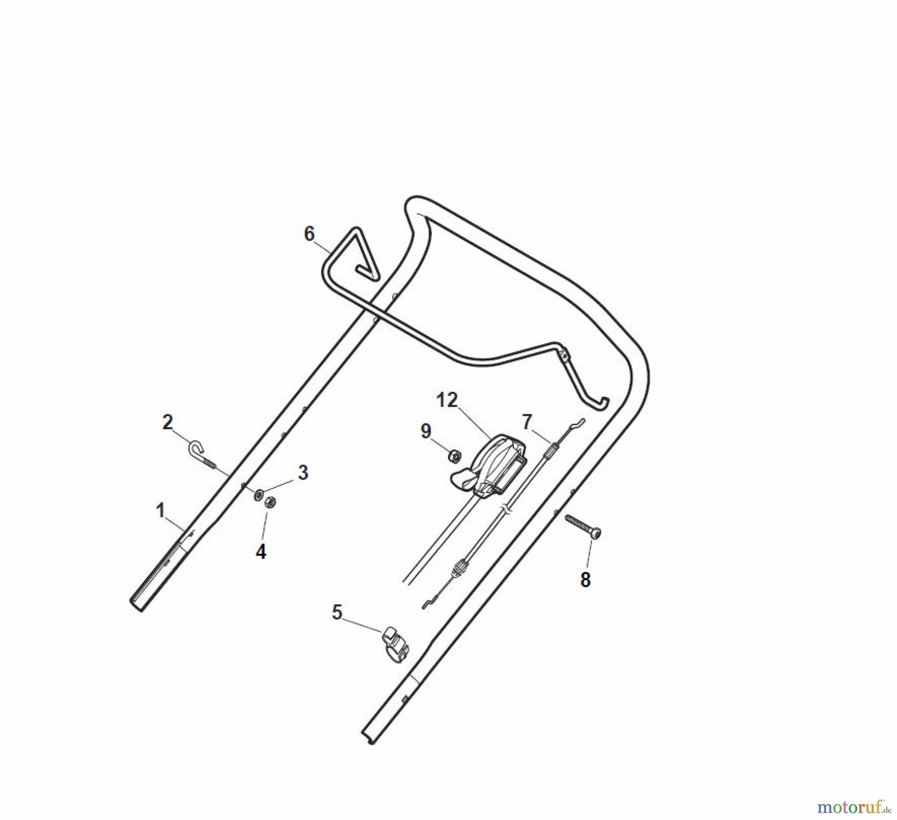Global Garden Products GGP Rasenmäher Baujahr 2017 Benzin Ohne Antrieb 2017 CR-CS 434 Handle, Upper Part