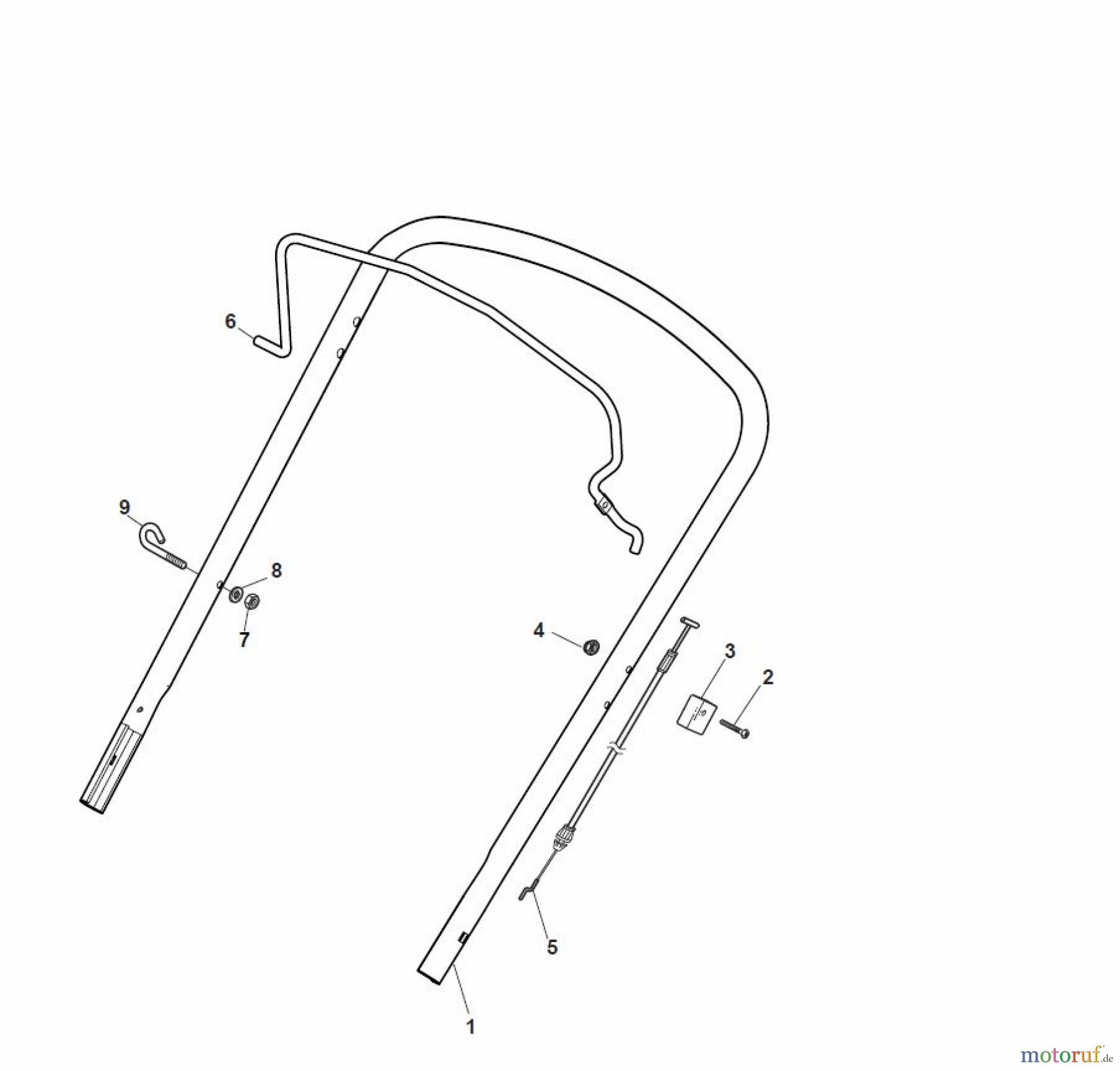 Global Garden Products GGP Rasenmäher Baujahr 2017 Benzin Ohne Antrieb 2017 CR-CS 434 Handle, Upper Part
