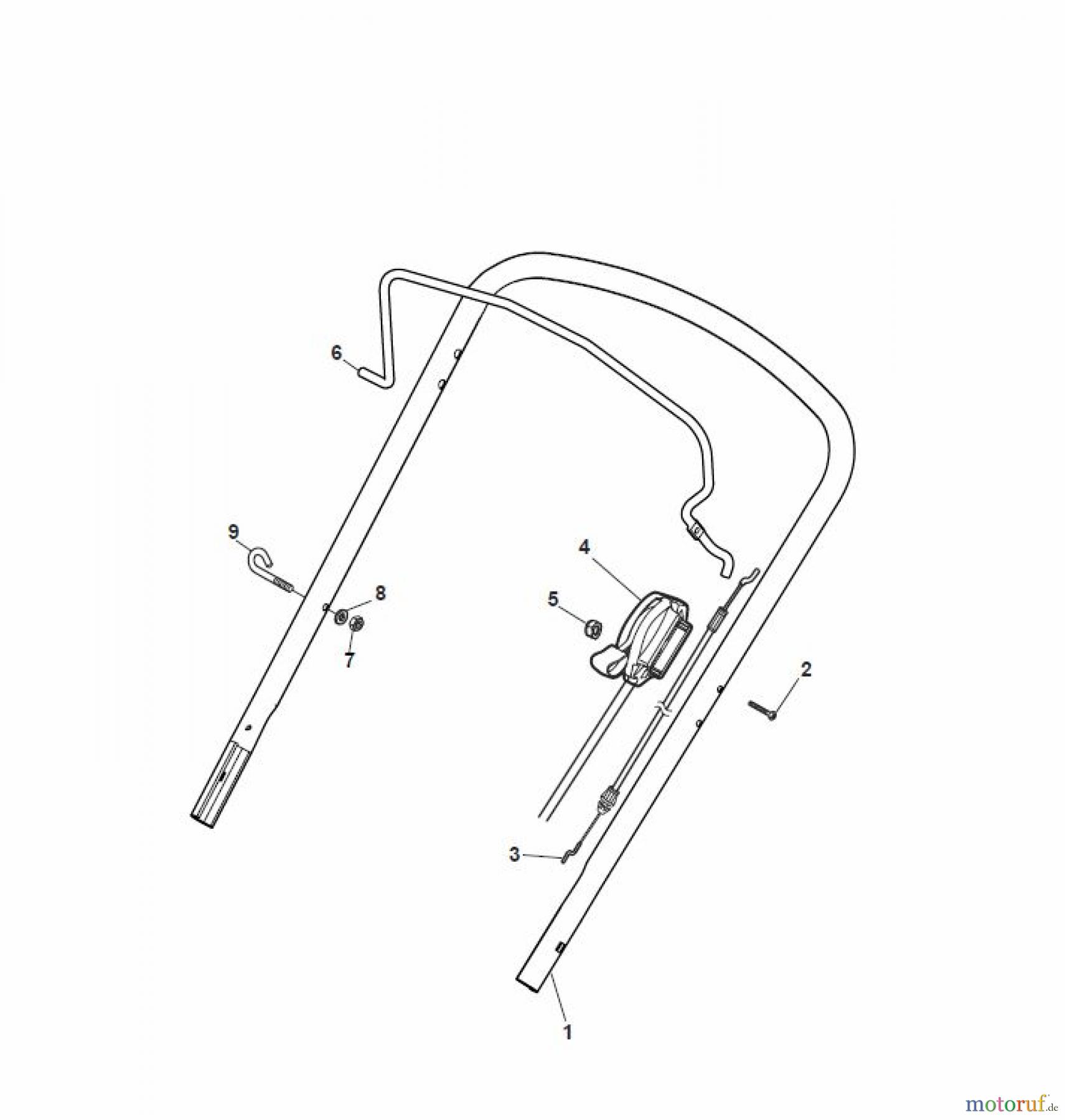 Global Garden Products GGP Rasenmäher Baujahr 2017 Benzin Ohne Antrieb 2017 CR-CS 434 Handle, Upper Part
