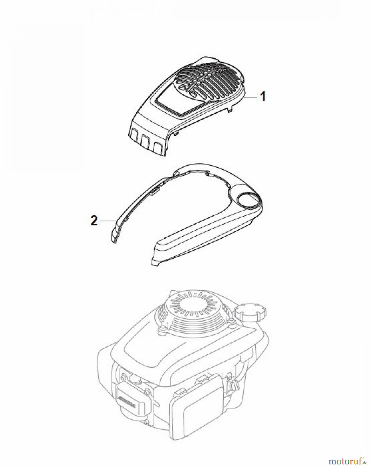 Global Garden Products GGP Rasenmäher Baujahr 2017 Benzin Ohne Antrieb 2017 CR-CS 434 Honda Engine Cover