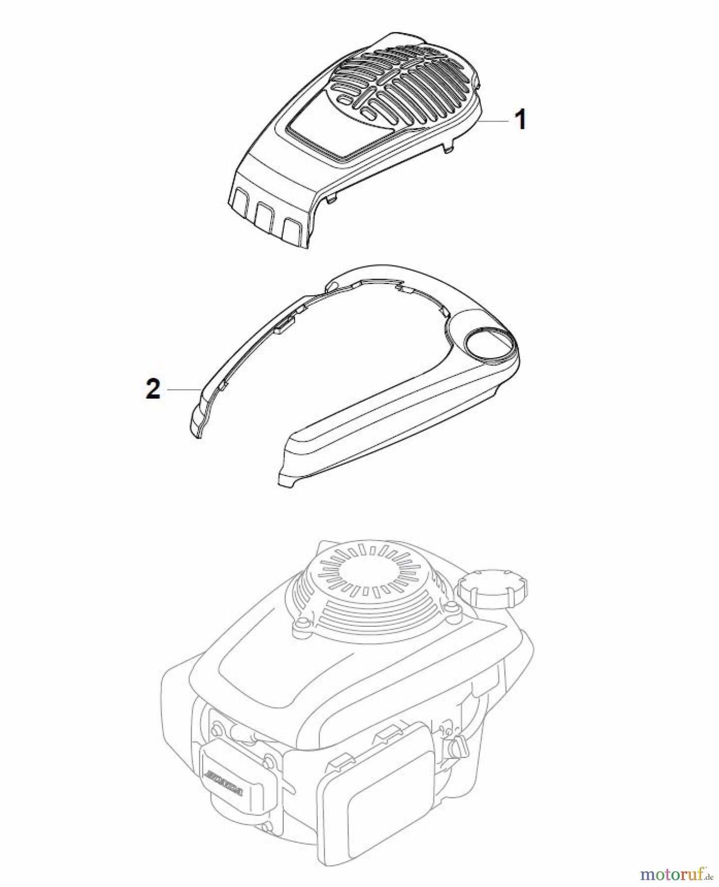 Global Garden Products GGP Rasenmäher Baujahr 2017 Benzin Ohne Antrieb 2017 CR-CS 434 W Honda Engine Cover