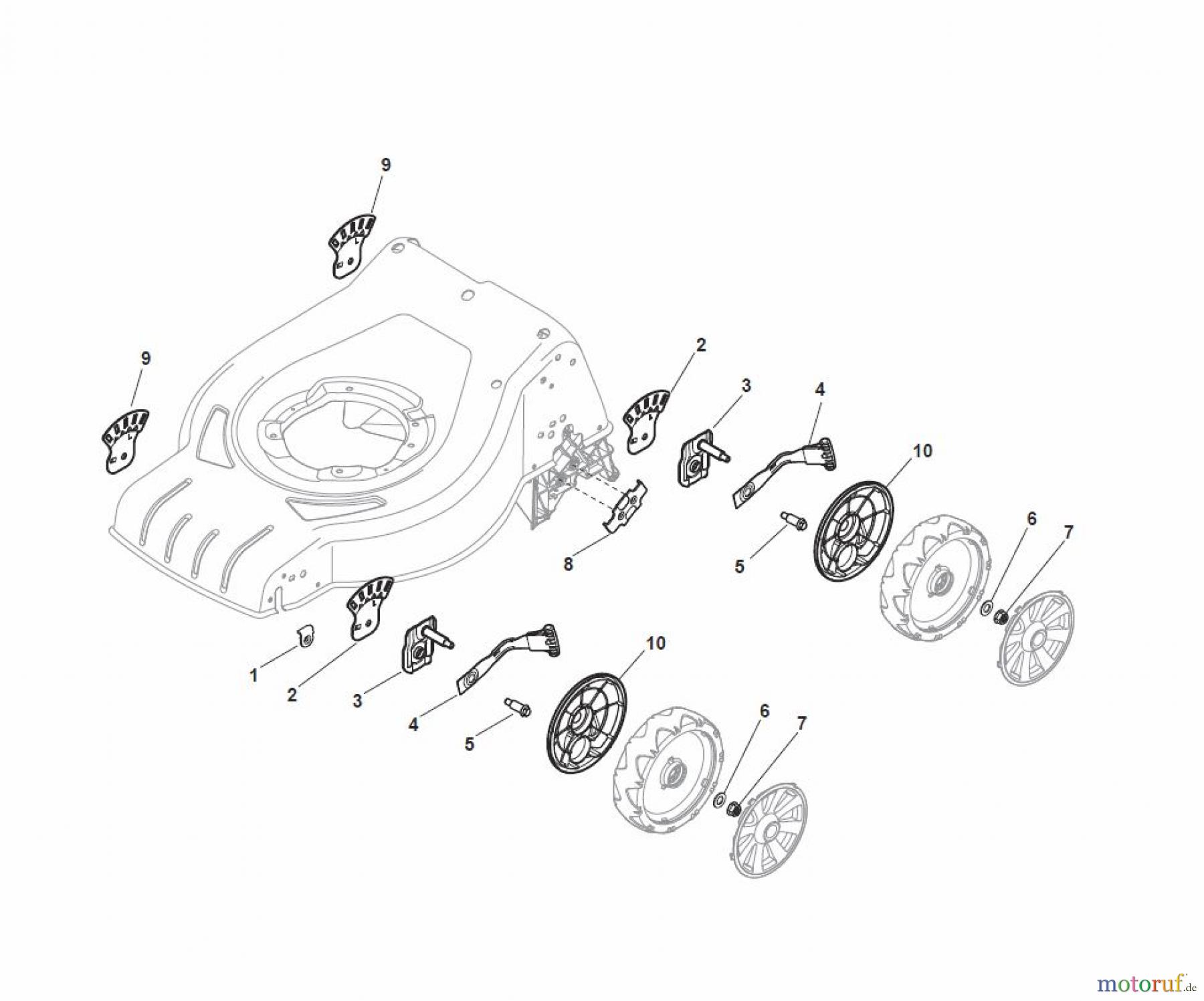 Global Garden Products GGP Rasenmäher Baujahr 2017 Benzin Ohne Antrieb 2017 CR-CS 484 - CR-CS 484 Q Height Adjusting