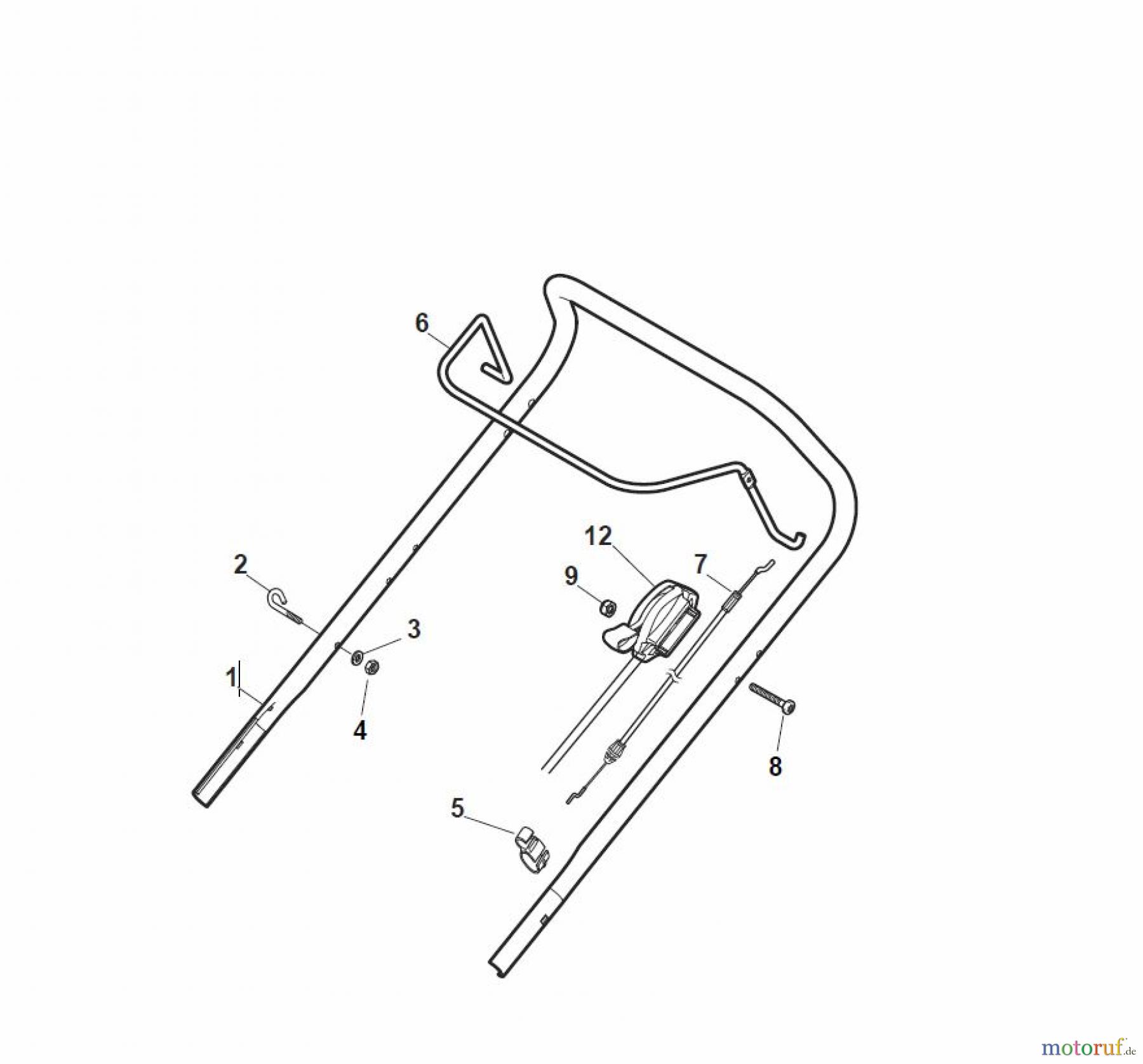 Global Garden Products GGP Rasenmäher Baujahr 2017 Benzin Ohne Antrieb 2017 CR-CS 484 - CR-CS 484 Q Handle, Upper Part