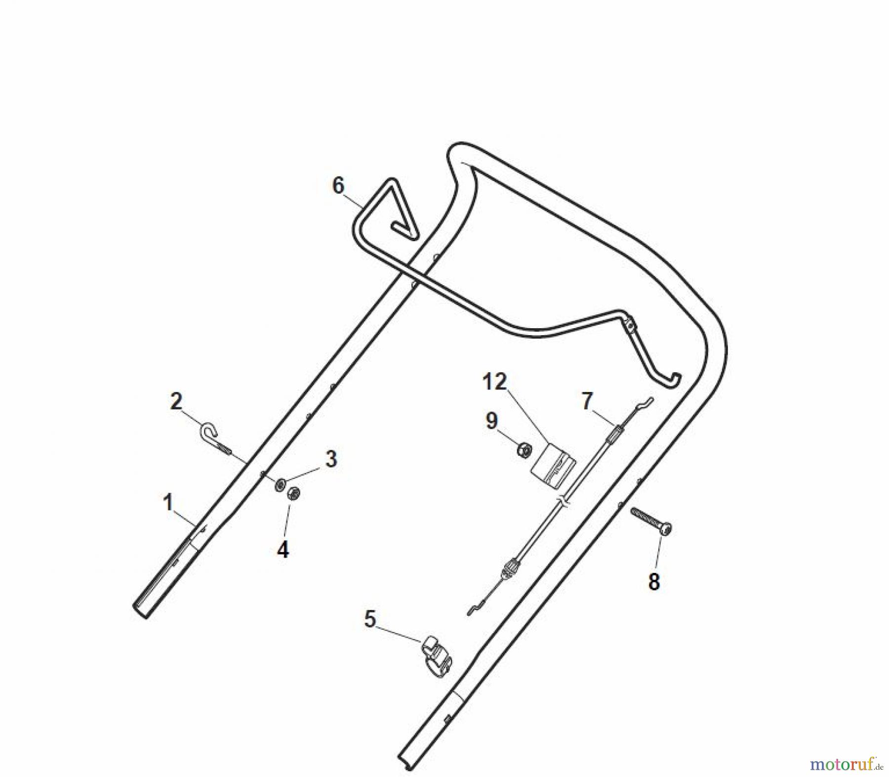 Global Garden Products GGP Rasenmäher Baujahr 2017 Benzin Ohne Antrieb 2017 CR-CS 484 - CR-CS 484 Q Handle, Upper Part