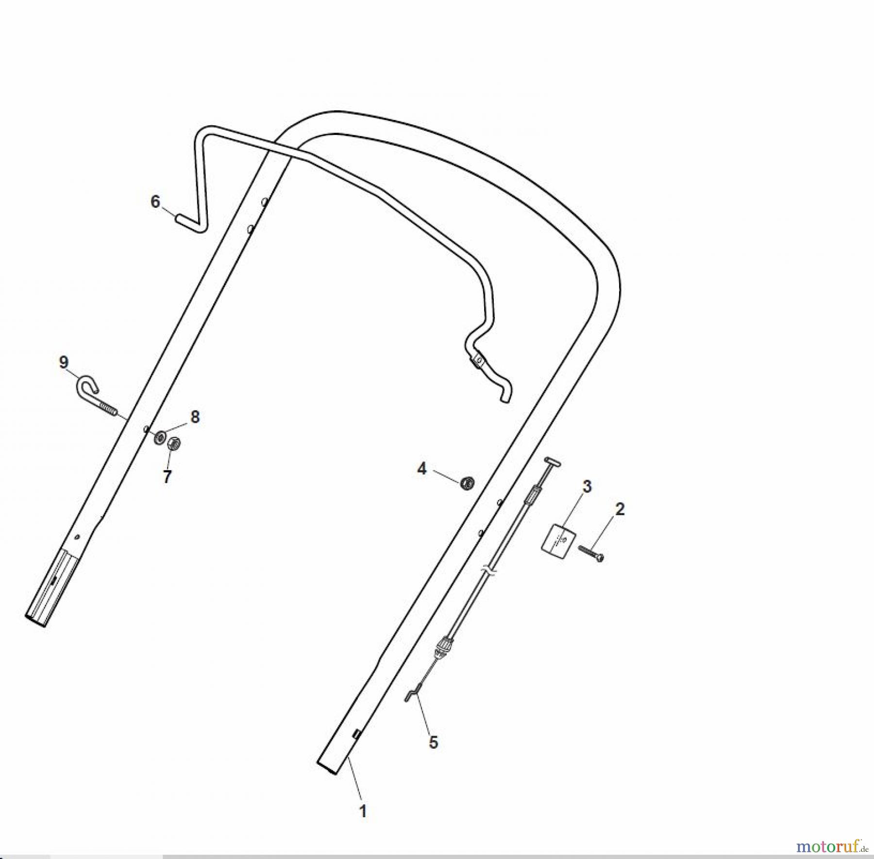 Global Garden Products GGP Rasenmäher Baujahr 2017 Benzin Ohne Antrieb 2017 CR-CS 484 - CR-CS 484 Q Handle, Upper Part