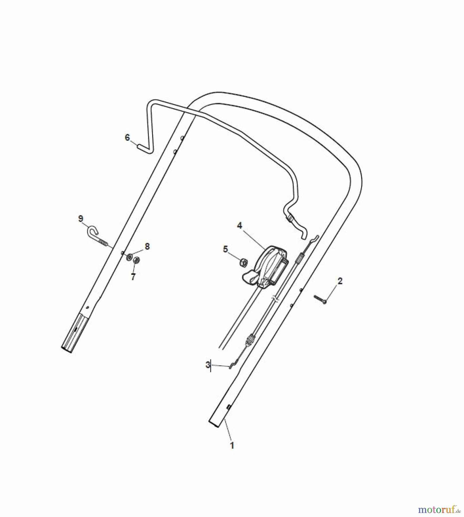 Global Garden Products GGP Rasenmäher Baujahr 2017 Benzin Ohne Antrieb 2017 CR-CS 484 - CR-CS 484 Q Handle, Upper Part