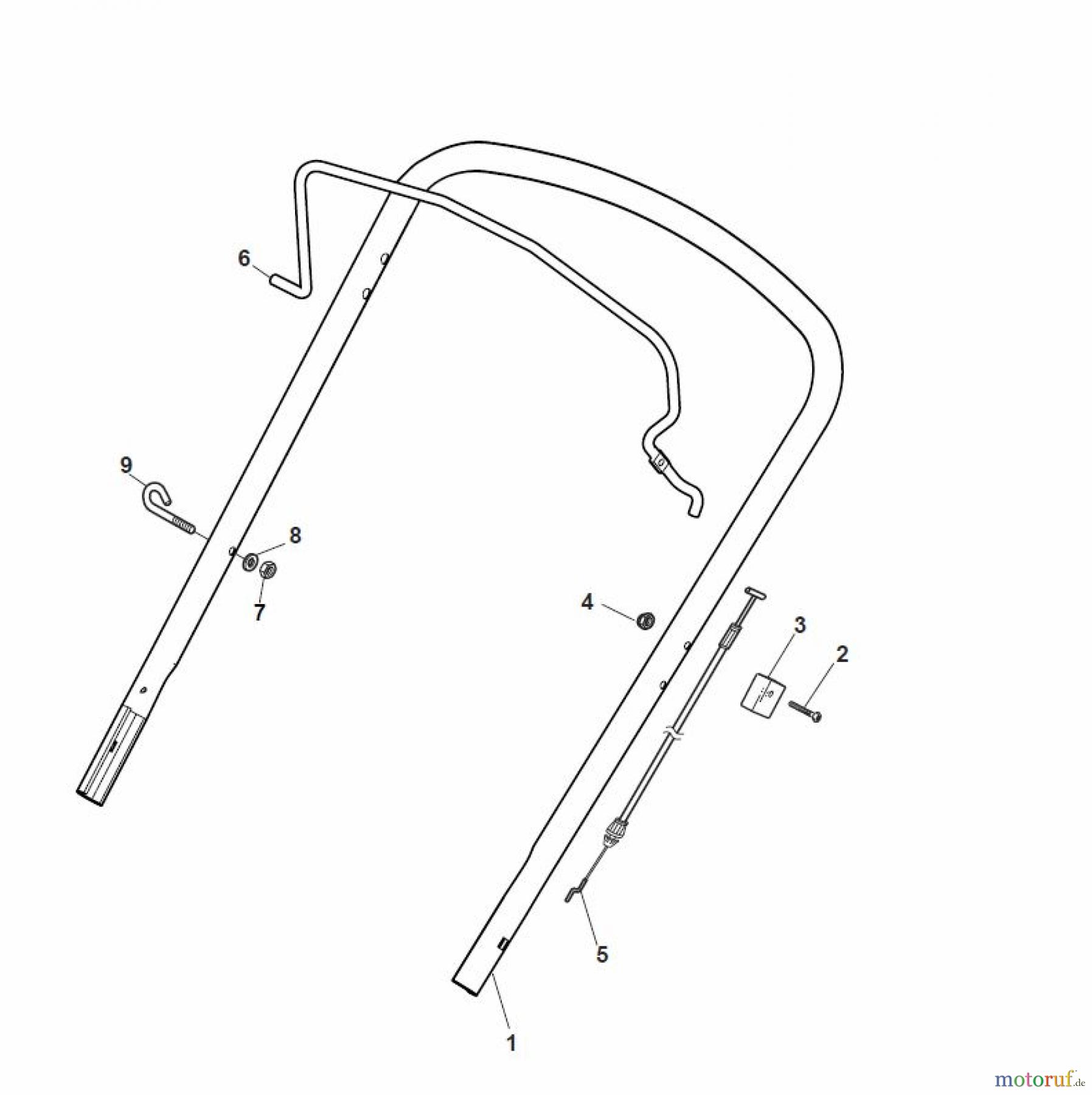 Global Garden Products GGP Rasenmäher Baujahr 2017 Benzin Ohne Antrieb 2017 CRL-CSL 484 - CRL-CSL 484 Q Handle, Upper Part