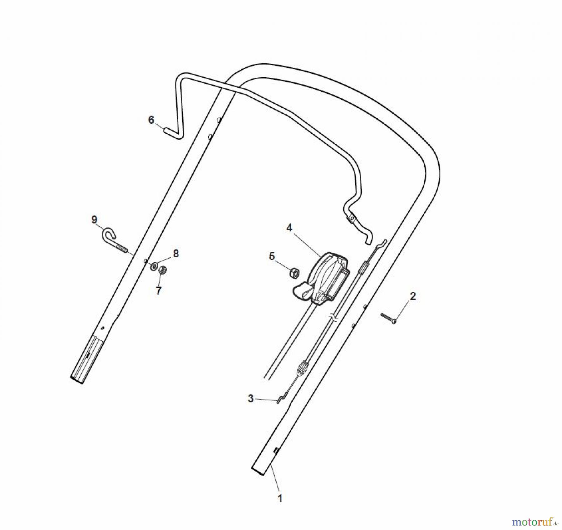 Global Garden Products GGP Rasenmäher Baujahr 2017 Benzin Ohne Antrieb 2017 CRL-CSL 484 - CRL-CSL 484 Q Handle, Upper Part
