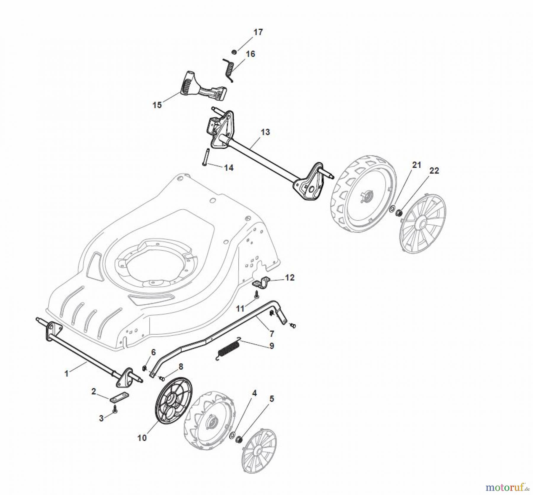  Global Garden Products GGP Rasenmäher Baujahr 2017 Benzin Ohne Antrieb 2017 CRL-CSL 484 W - CRL-CSL 484 WQ Height Adjusting