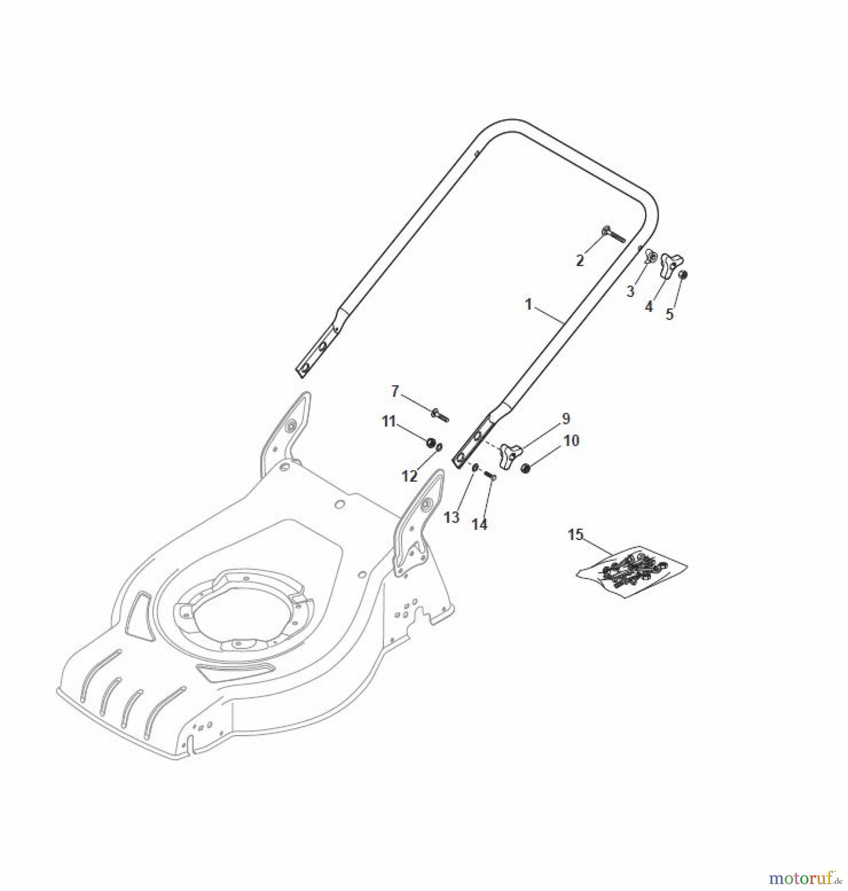 Global Garden Products GGP Rasenmäher Baujahr 2017 Benzin Ohne Antrieb 2017 CRL-CSL 484 W - CRL-CSL 484 WQ Handle, Lower Part