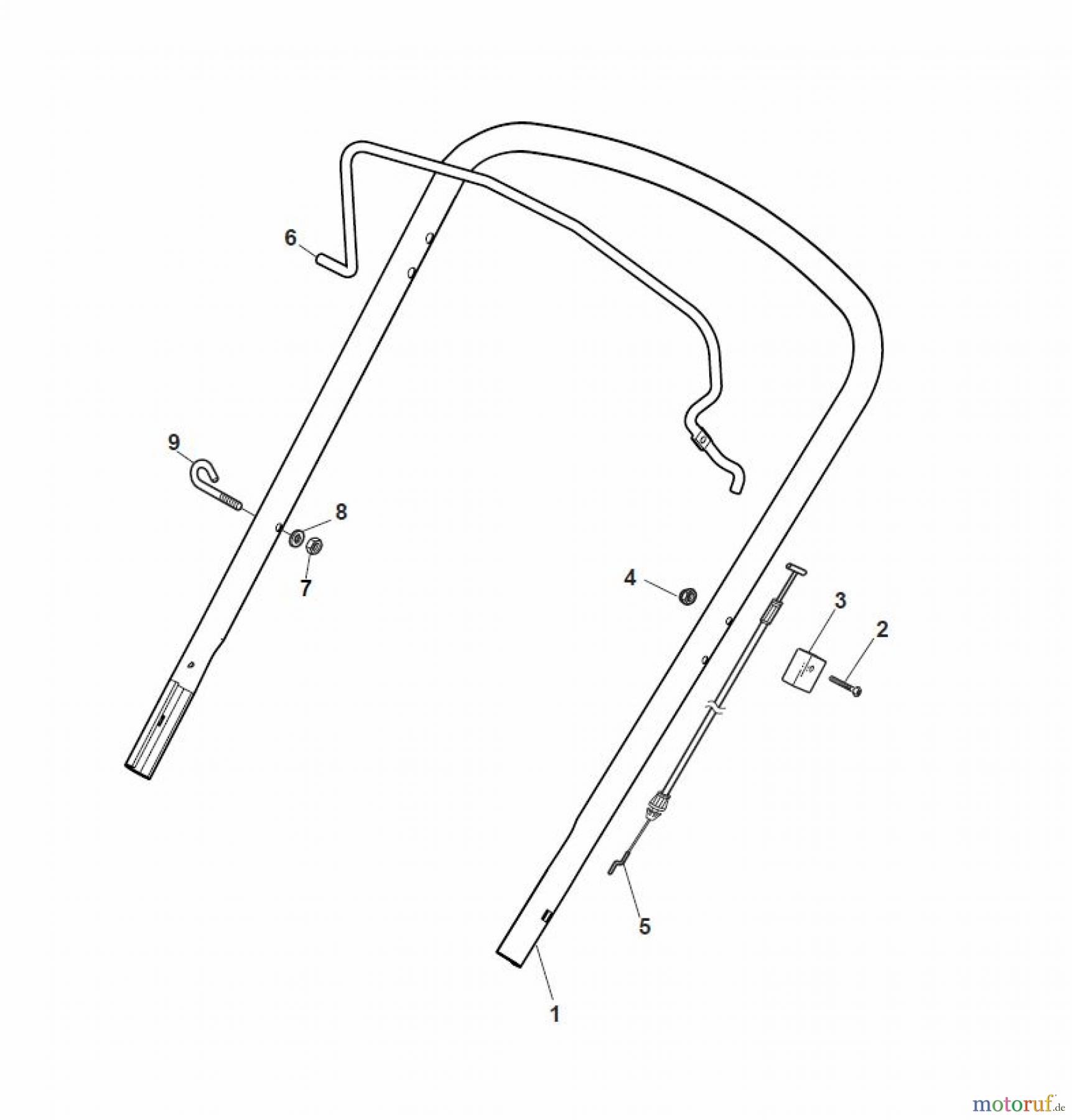 Global Garden Products GGP Rasenmäher Baujahr 2017 Benzin Ohne Antrieb 2017 CRL-CSL 484 W - CRL-CSL 484 WQ Handle, Upper Part