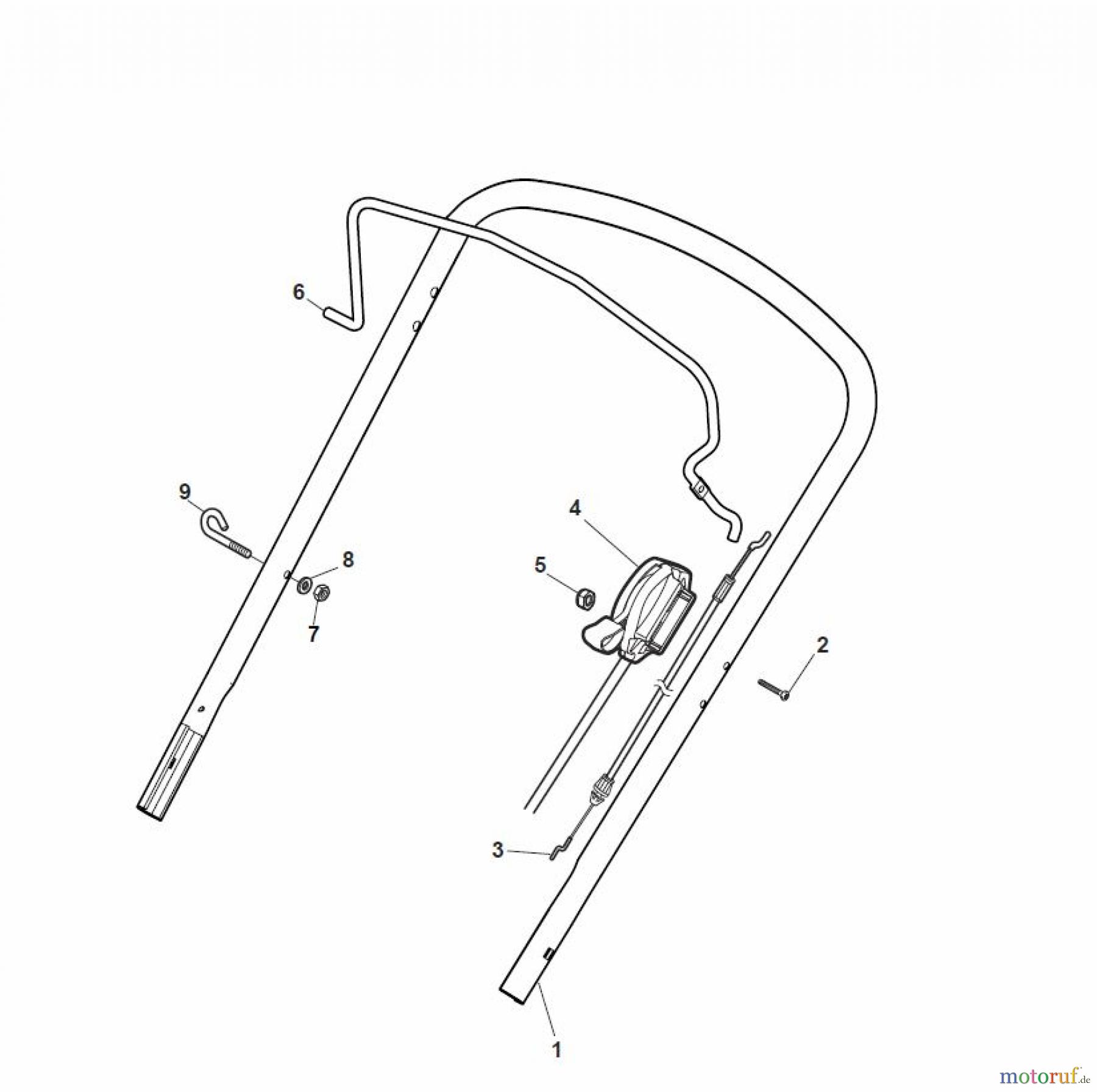  Global Garden Products GGP Rasenmäher Baujahr 2017 Benzin Ohne Antrieb 2017 CRL-CSL 484 W - CRL-CSL 484 WQ Handle, Upper Part