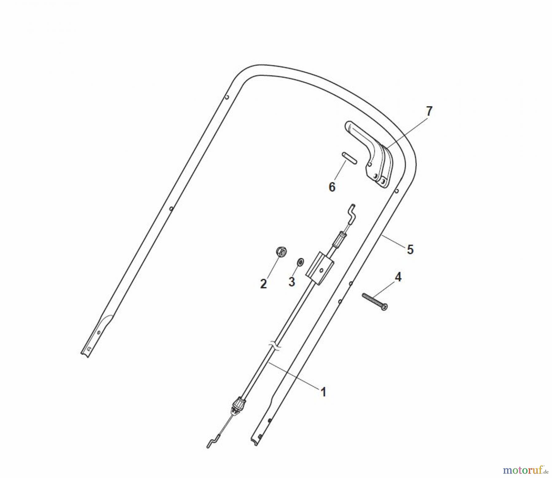 Global Garden Products GGP Rasenmäher Baujahr 2017 Benzin Ohne Antrieb 2017 DI 474 Handle, Upper Part