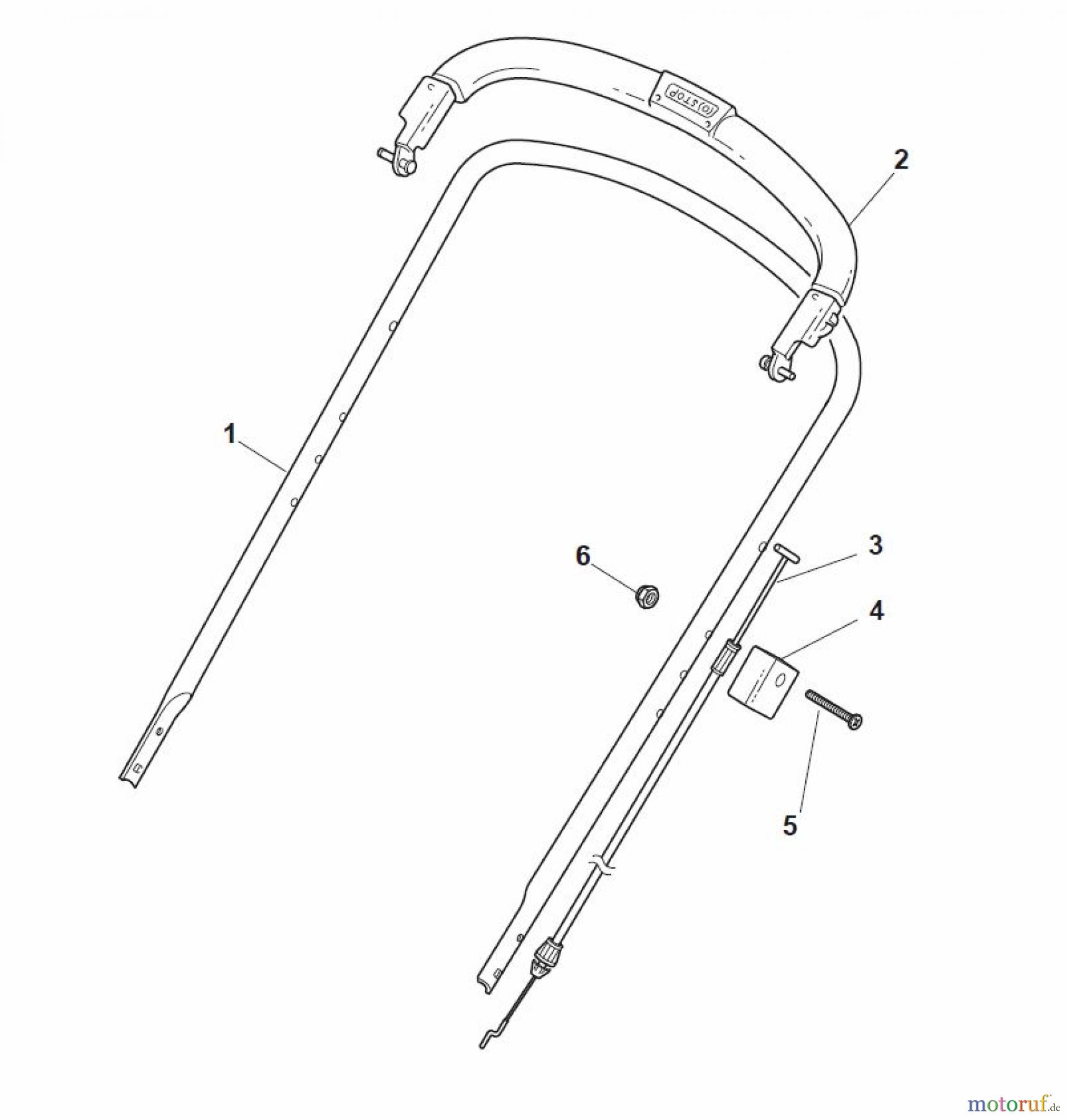 Global Garden Products GGP Rasenmäher Baujahr 2017 Benzin Ohne Antrieb 2017 DI 474 Handle, Upper Part