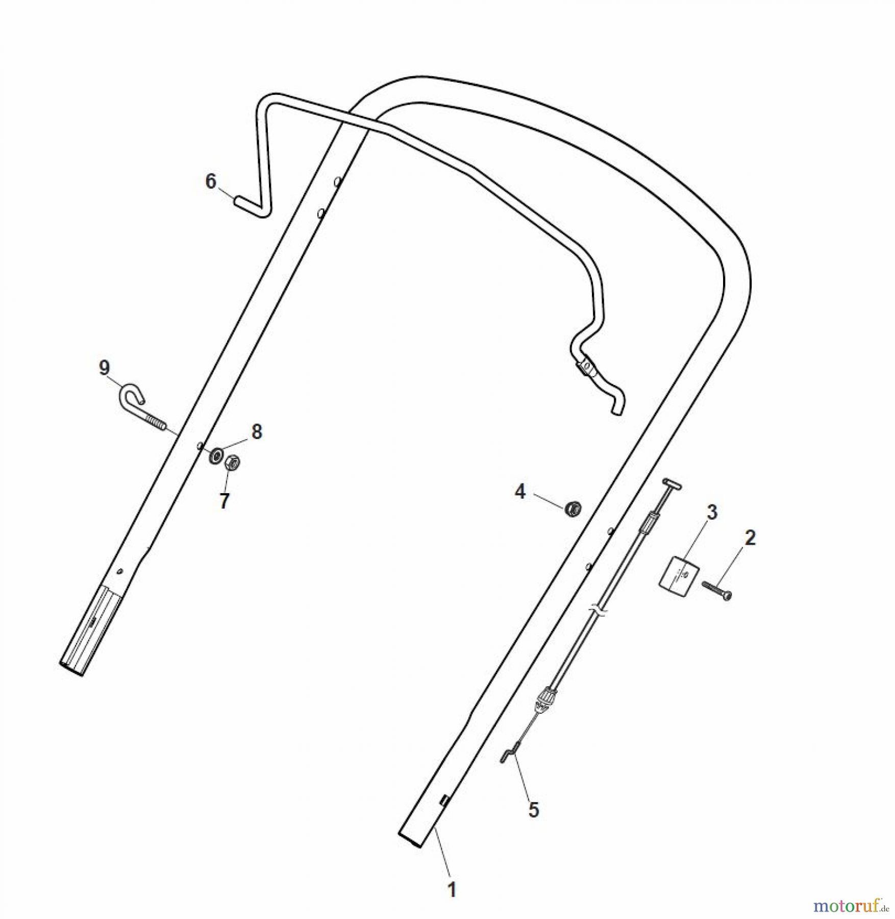 Global Garden Products GGP Rasenmäher Baujahr 2017 Benzin Ohne Antrieb 2017 DI 474 Handle, Upper Part