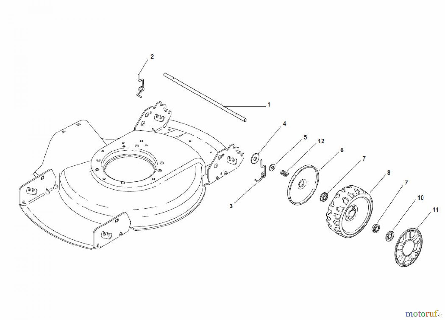 Global Garden Products GGP Rasenmäher Baujahr 2017 Benzin Ohne Antrieb 2017 DI 474 Wheels and Hub Caps
