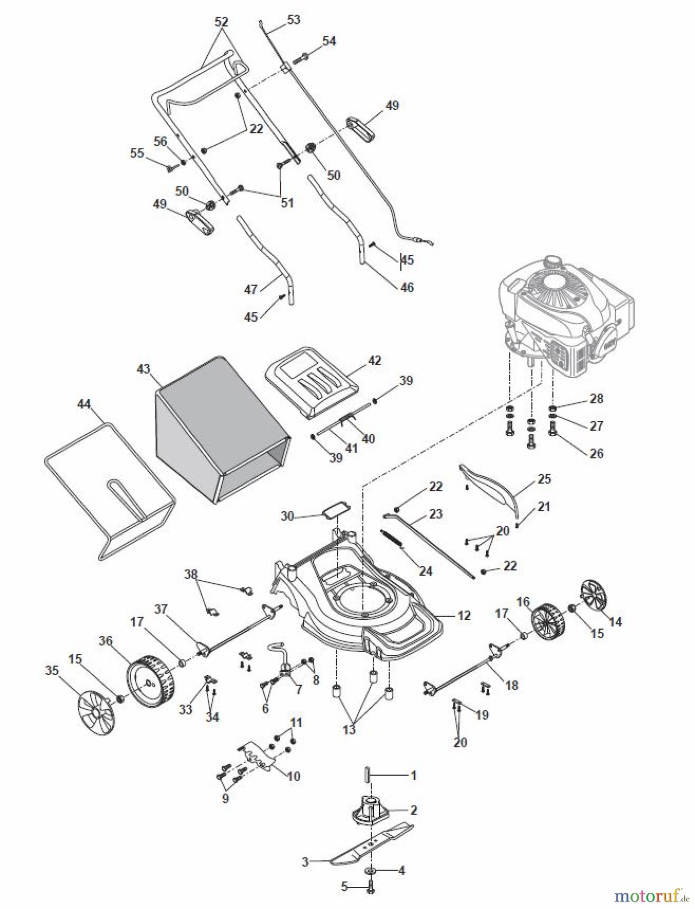 Global Garden Products GGP Rasenmäher Baujahr 2017 Benzin Ohne Antrieb 2017 EPL 424