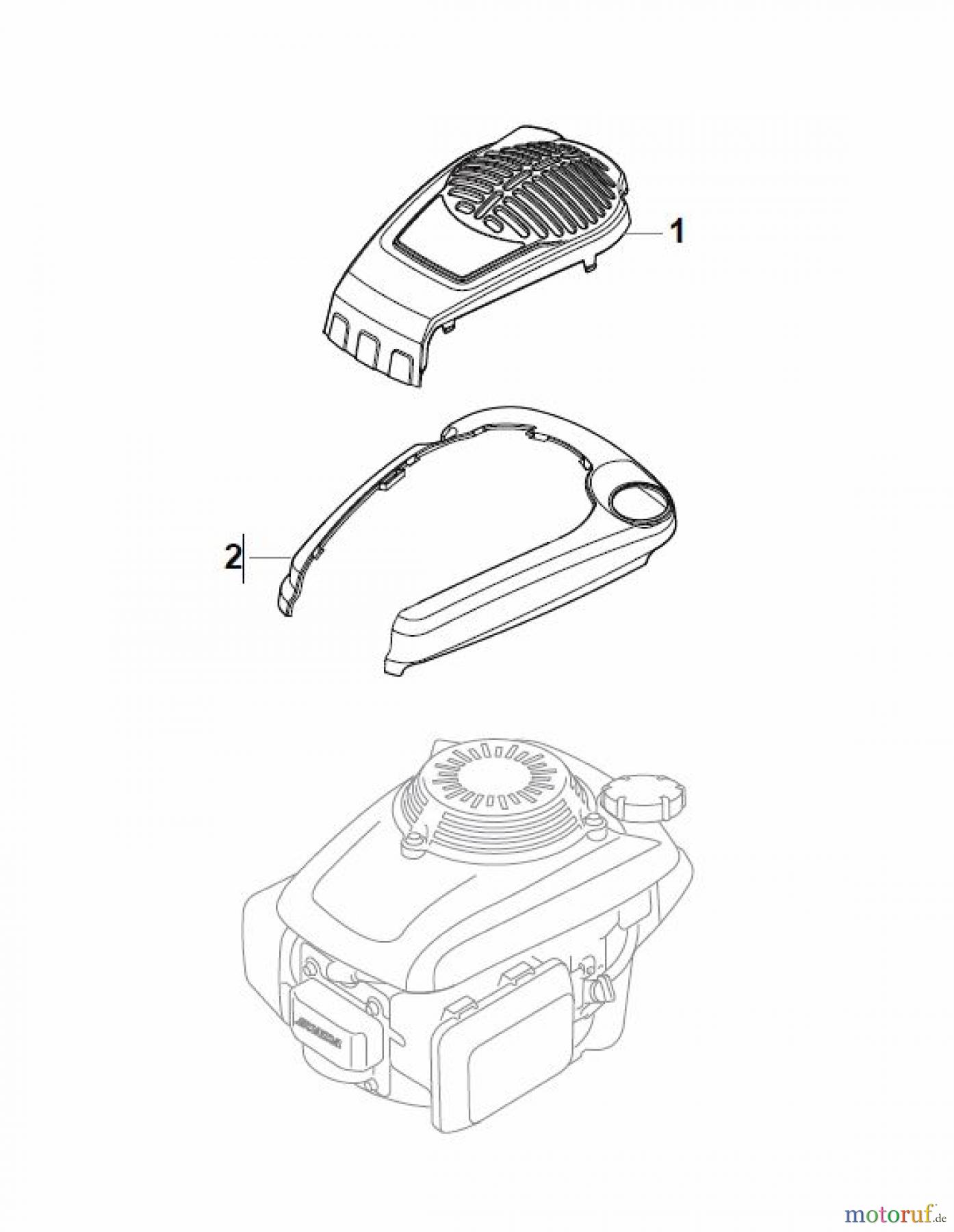 Global Garden Products GGP Rasenmäher Baujahr 2017 Benzin Ohne Antrieb 2017 ES 464 Honda Engine Cover