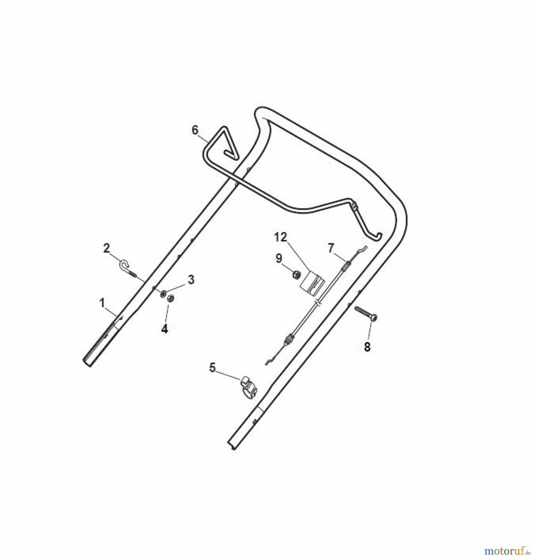 Global Garden Products GGP Rasenmäher Baujahr 2017 Benzin Ohne Antrieb 2017 ES 534 Handle, Upper Part