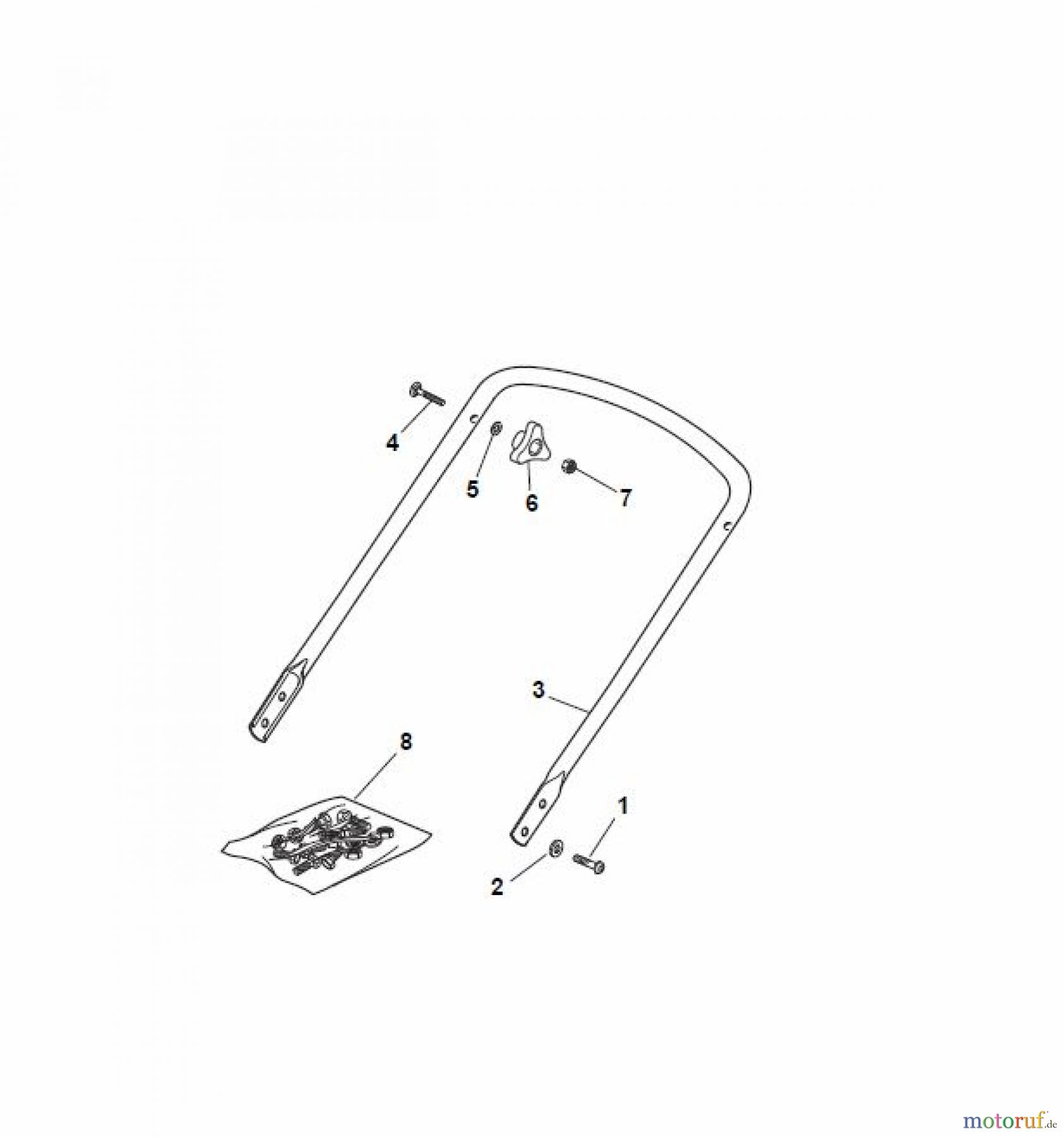Global Garden Products GGP Rasenmäher Baujahr 2017 Benzin Ohne Antrieb 2017 ESL 464 Handle, Lower Part
