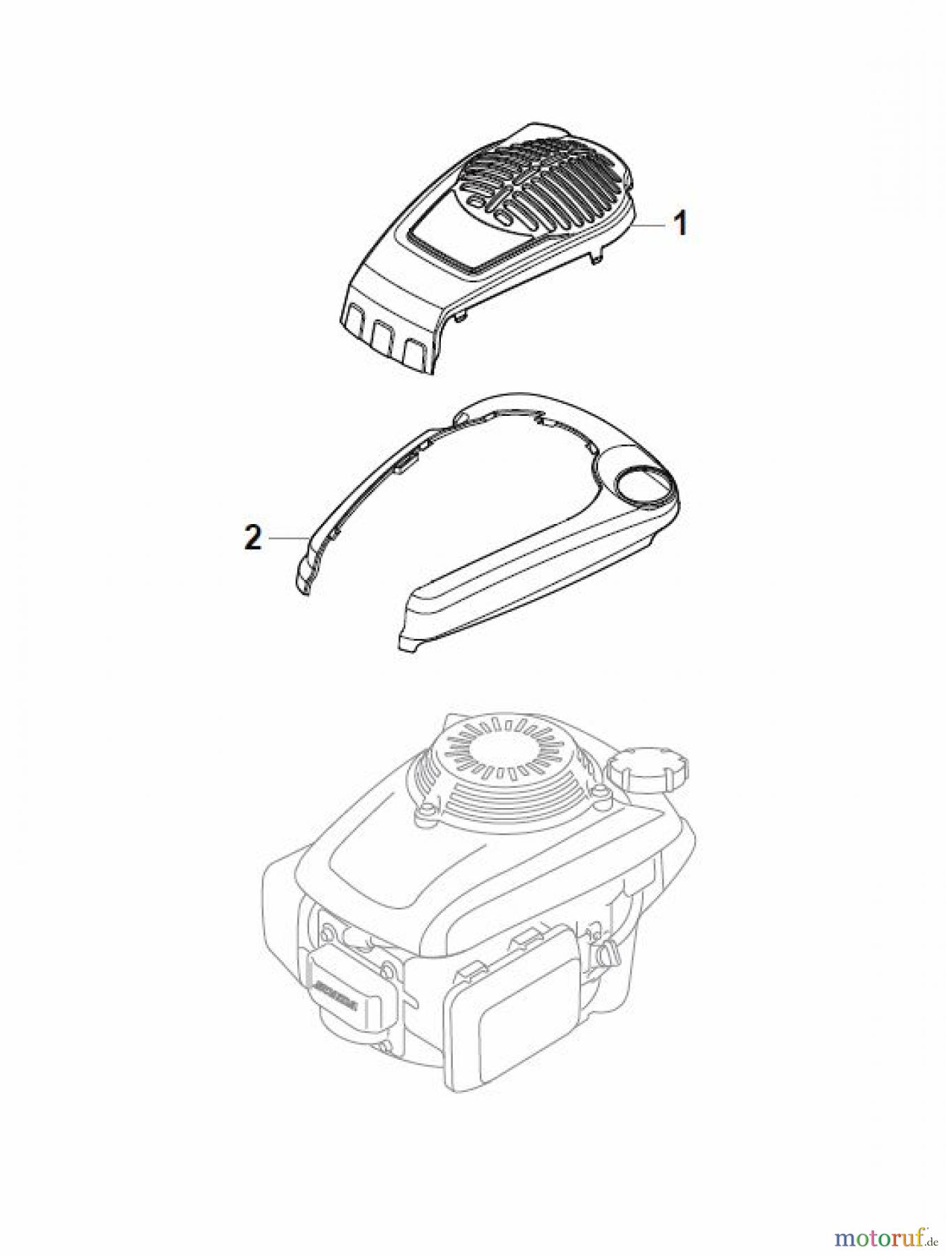Global Garden Products GGP Rasenmäher Baujahr 2017 Benzin Ohne Antrieb 2017 ESL 534 Honda Engine Cover