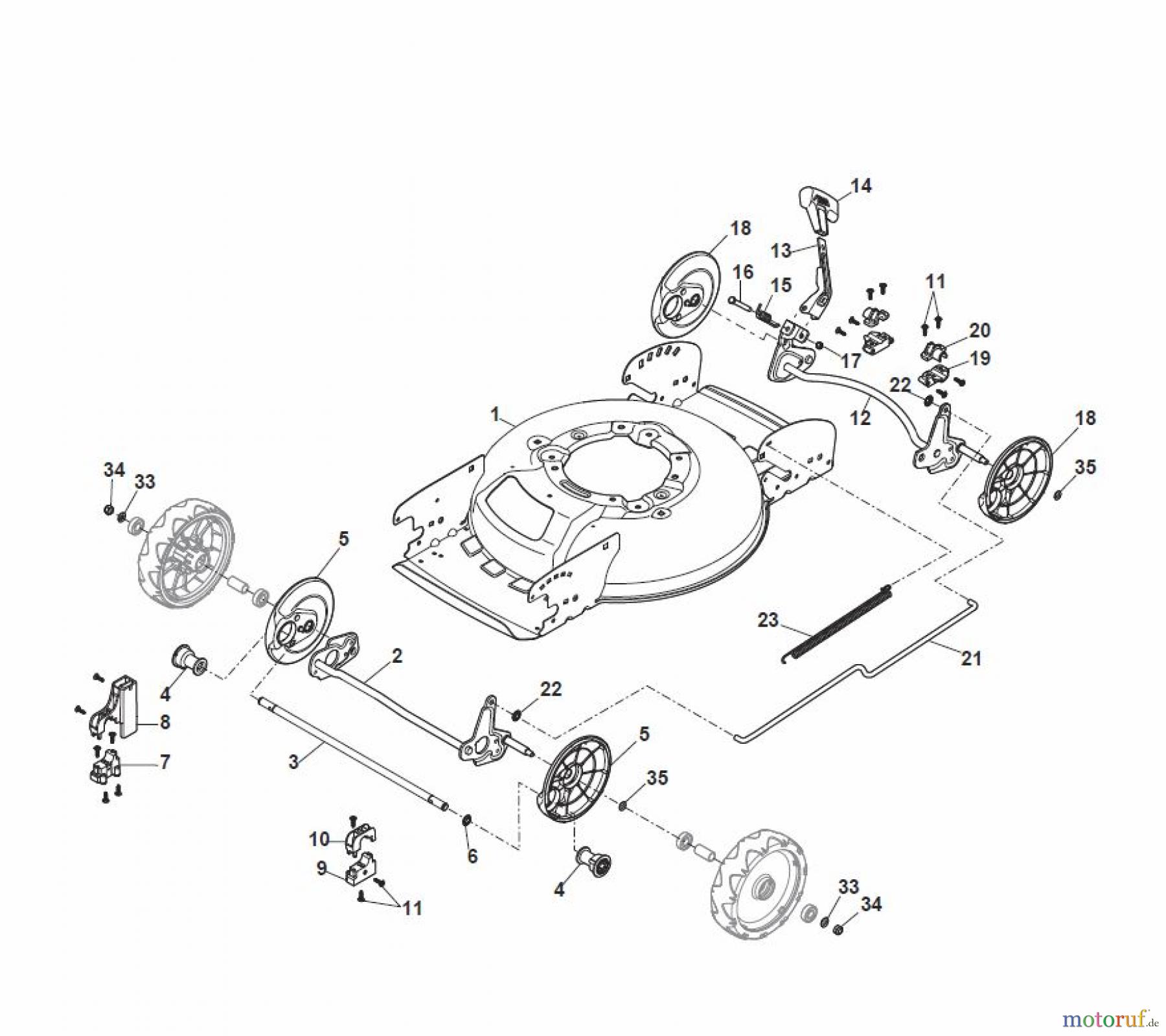  Global Garden Products GGP Rasenmäher Baujahr 2017 Benzin Ohne Antrieb 2017 MCS 474 Deck And Height Adjusting